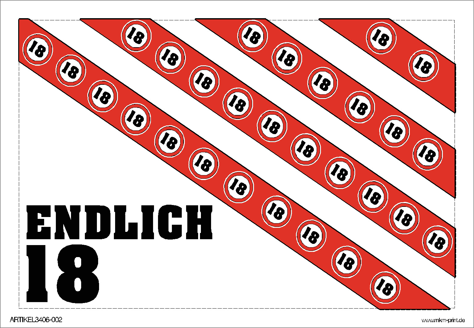Flaschensticker "Endlich 18"