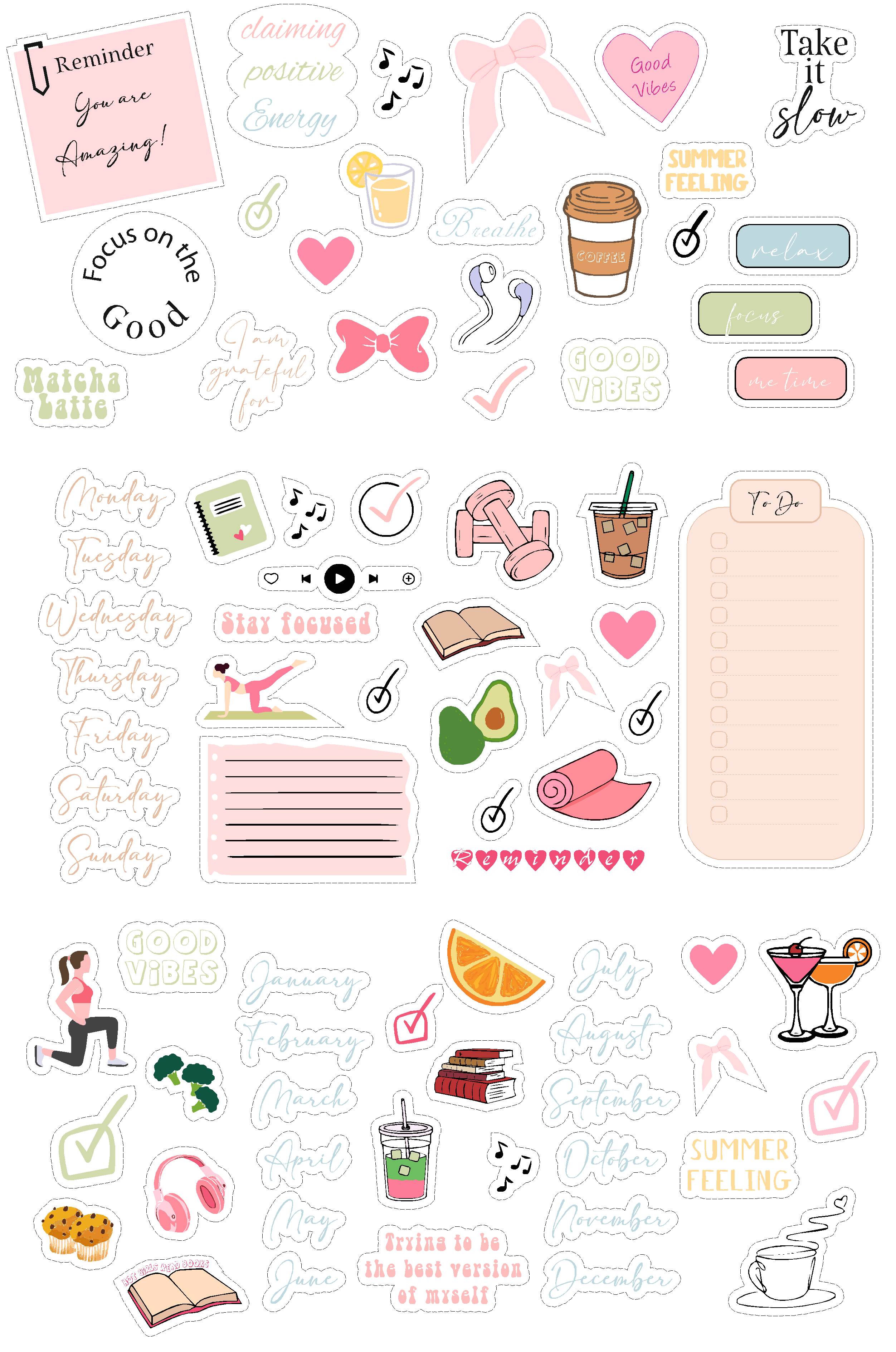 80Stk. Journal Sticker
