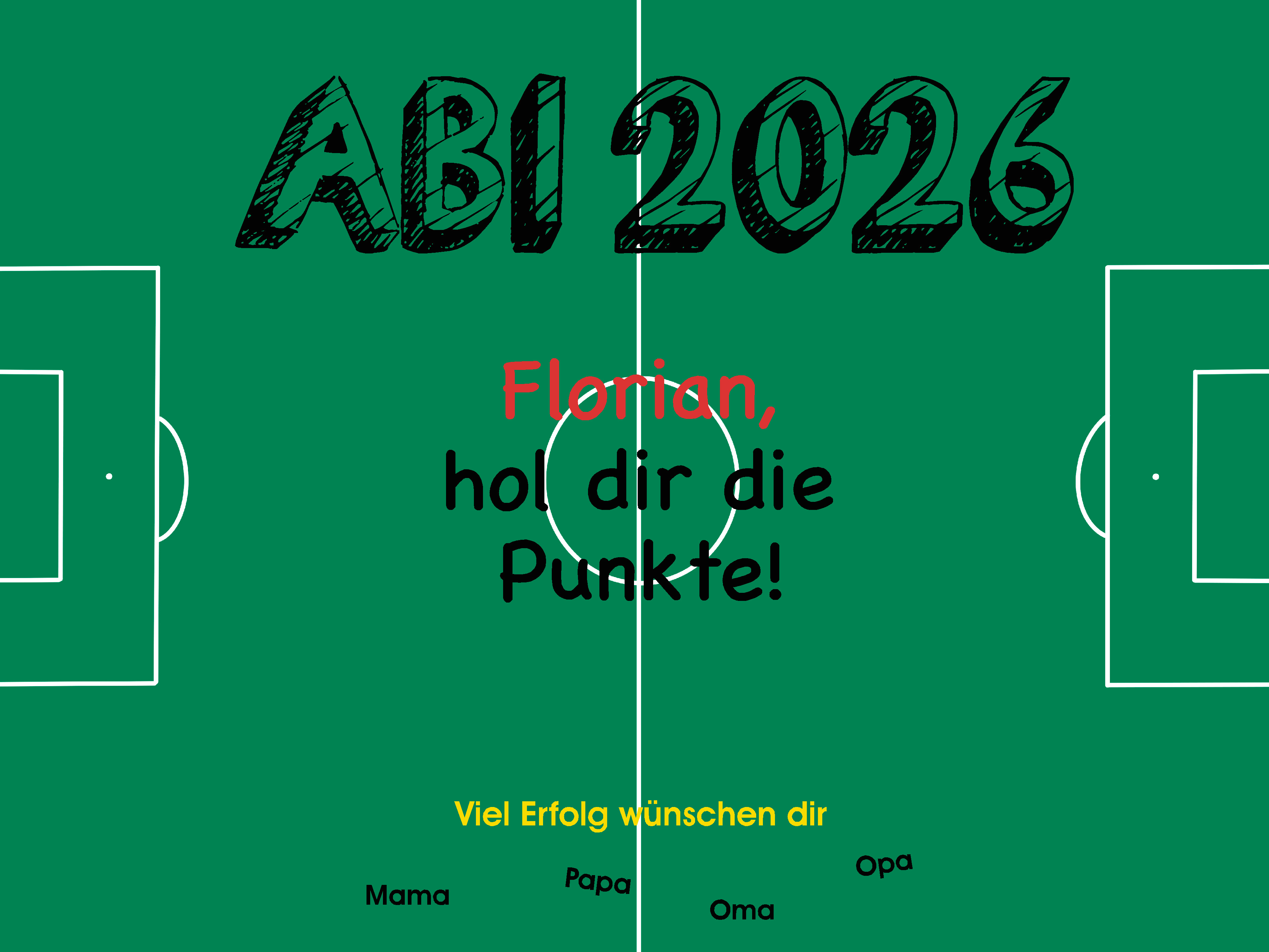 Abi/AK Plakat Fußballfeld (100x75cm)