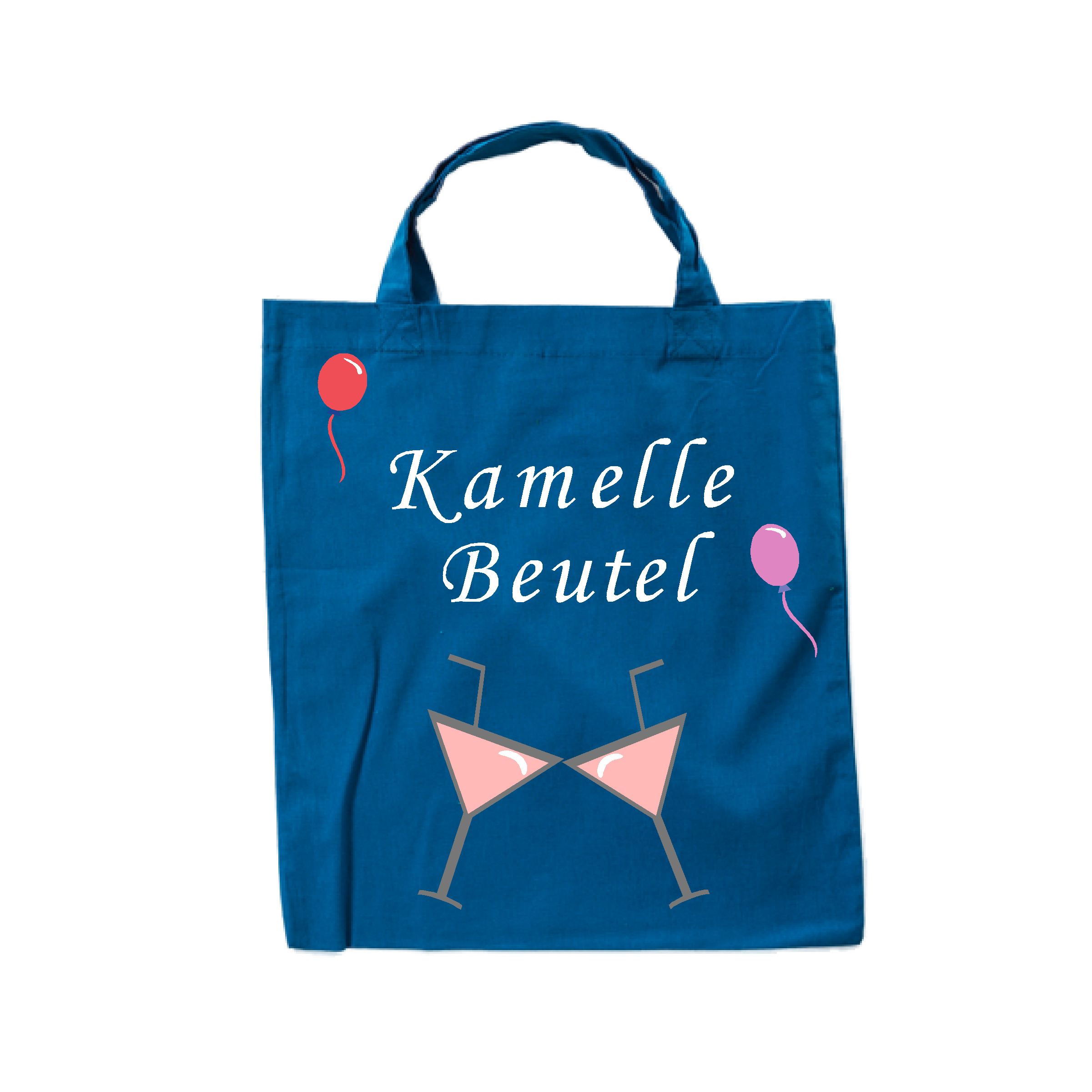 Jutebeutel "Kamelle Beutel" blue (blau)-Cocktails