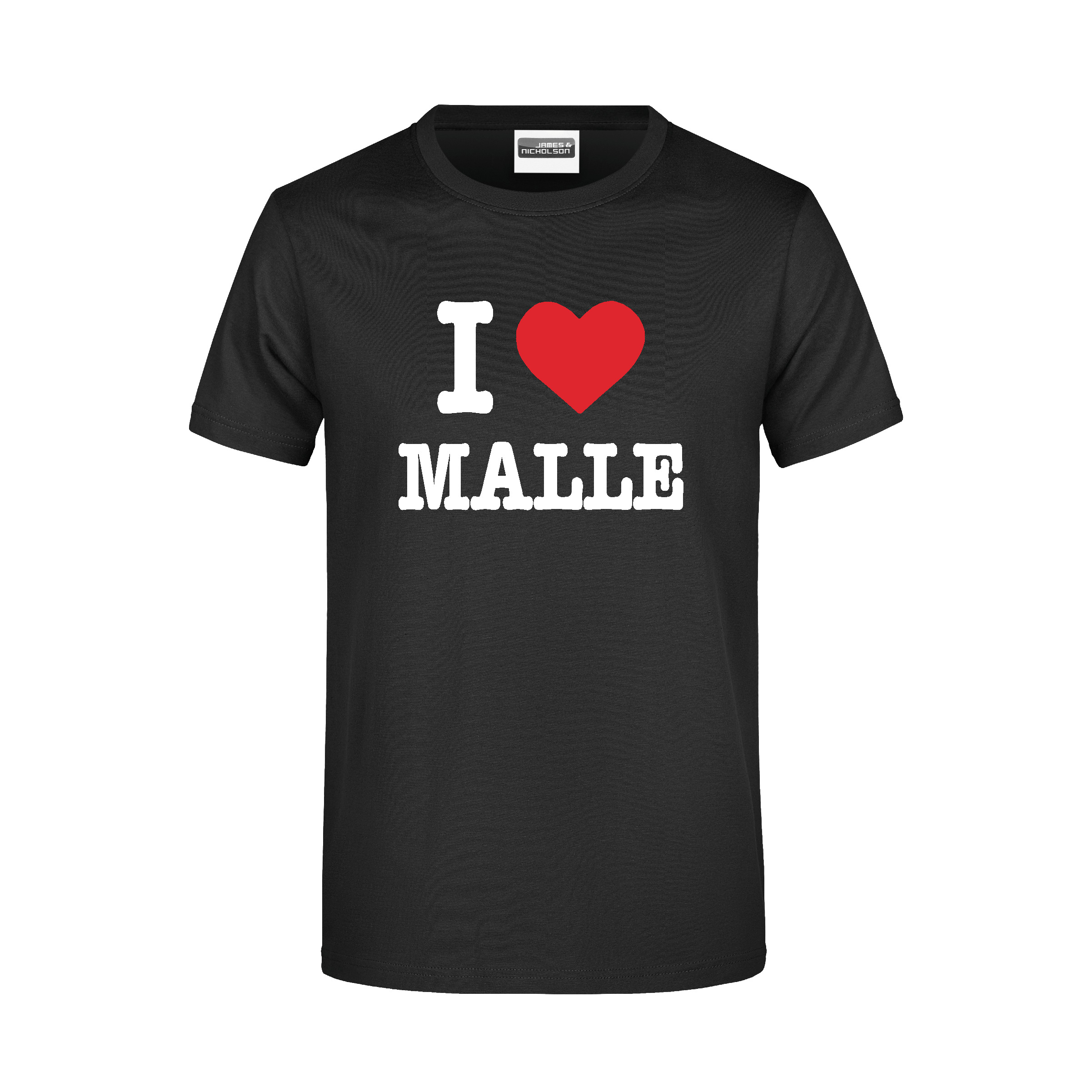 T-Shirt "I love Malle" Herren 5XL black (schwarz)