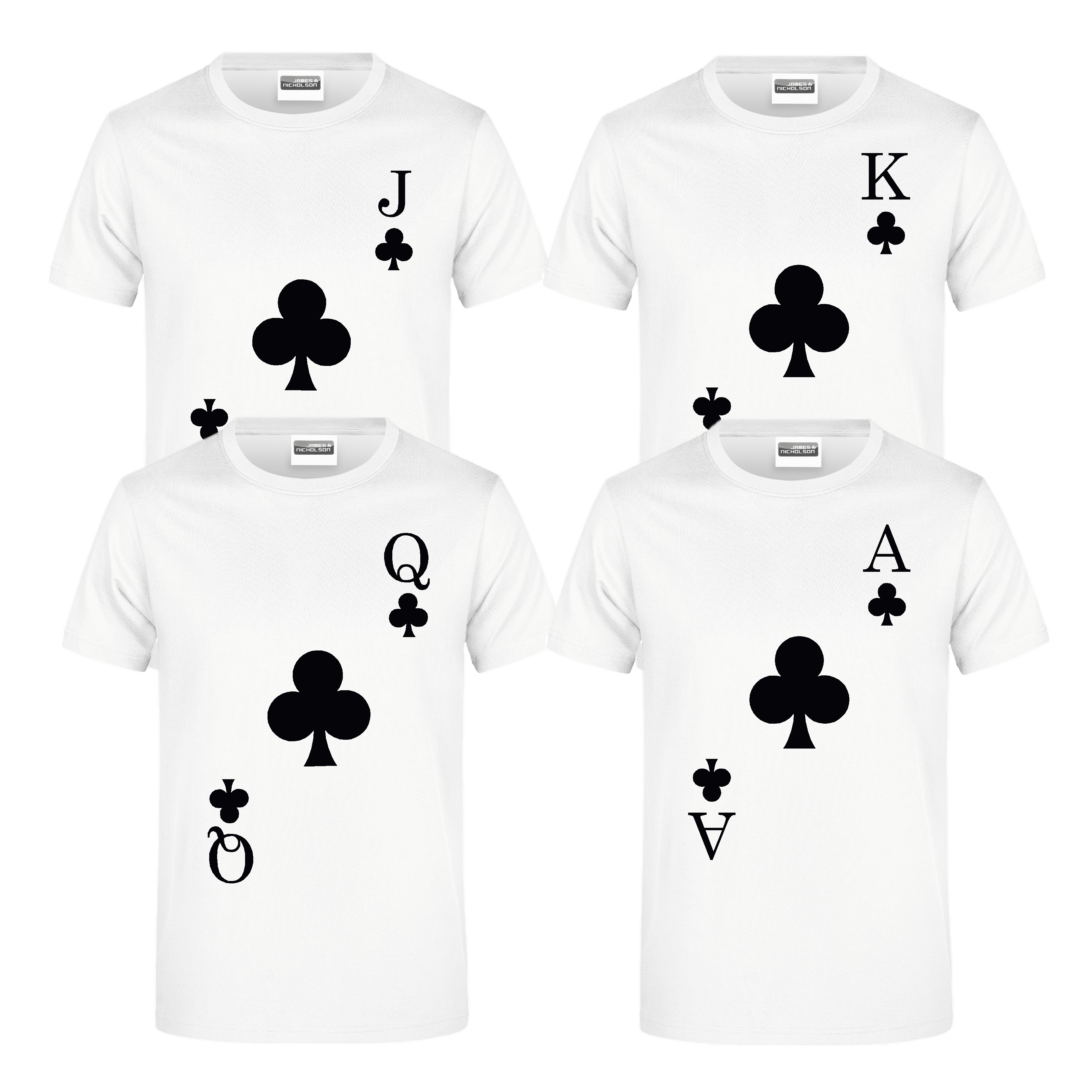 T-Shirt "Spielkarten" - Kreuz König 5XL