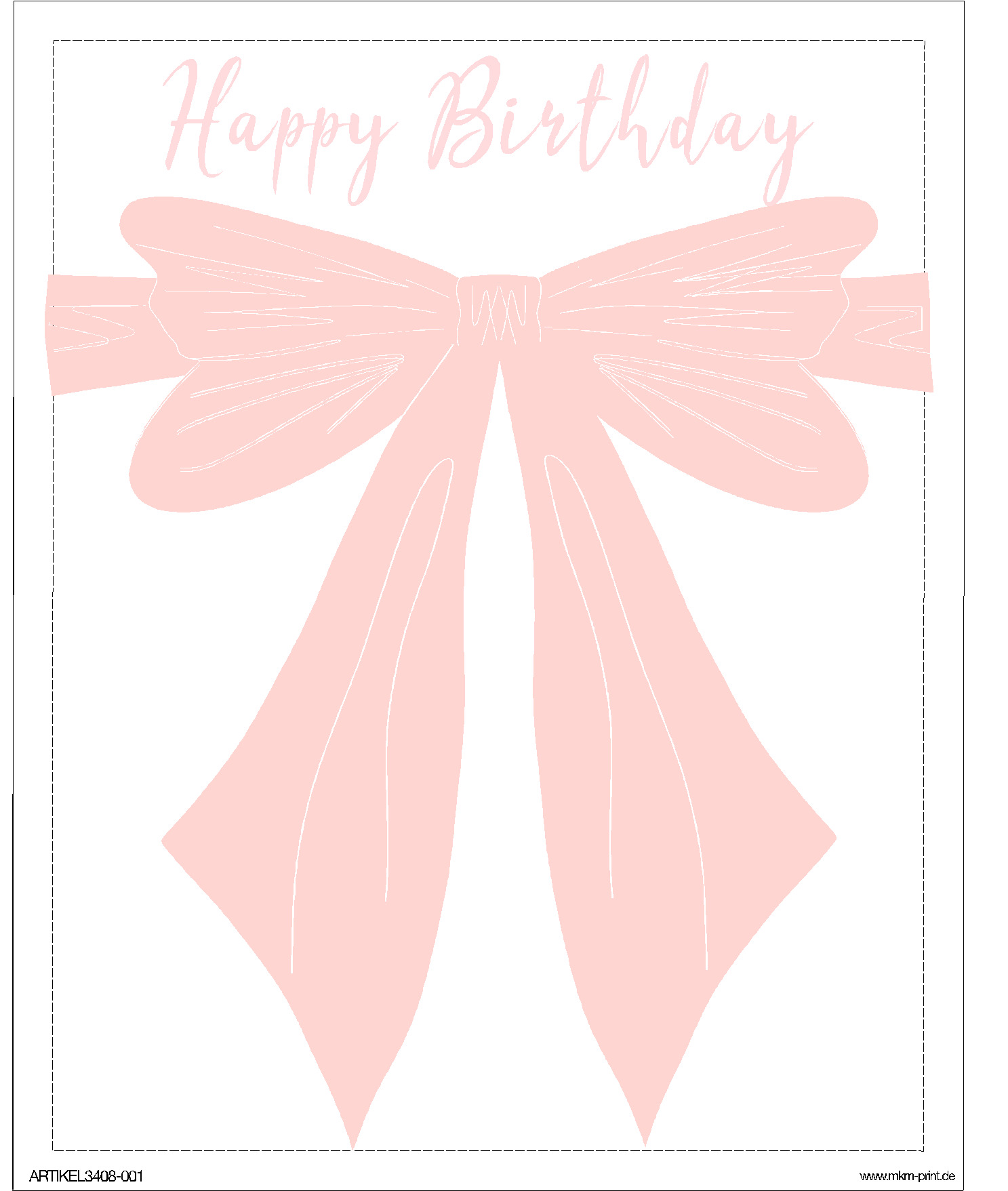 Flaschensticker "Happy Birthday Schleife"