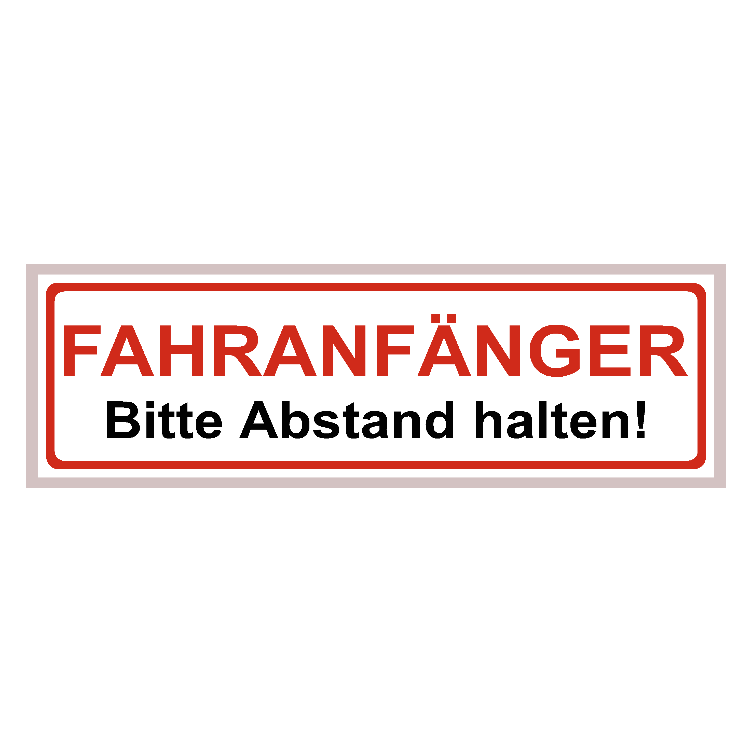 Magnetschild "Fahranfänger - Bitte Abstand halten!", Automagnet