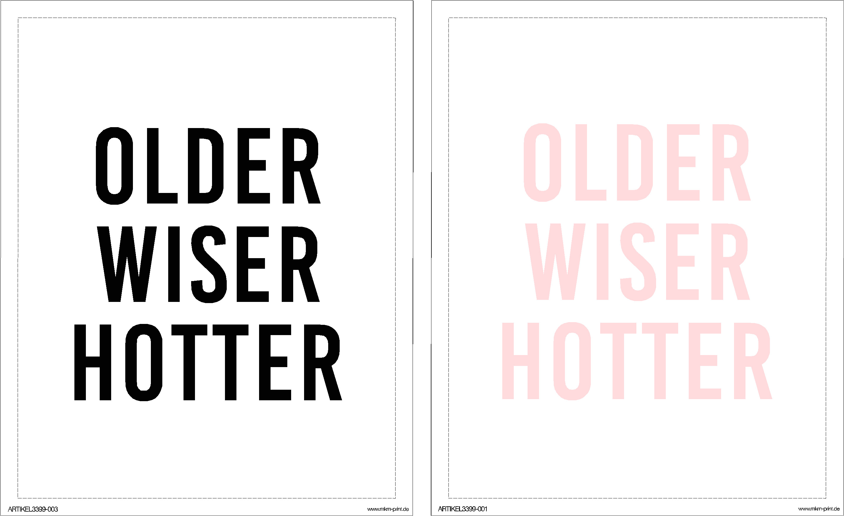 Flaschensticker "Older Wiser Hotter"