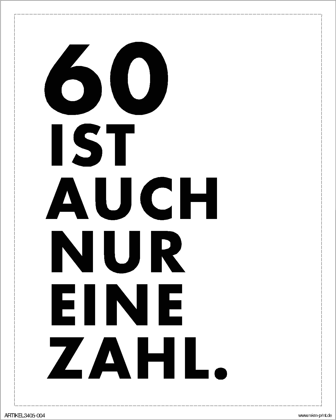 Flaschensticker "_ ist auch nur eine Zahl"