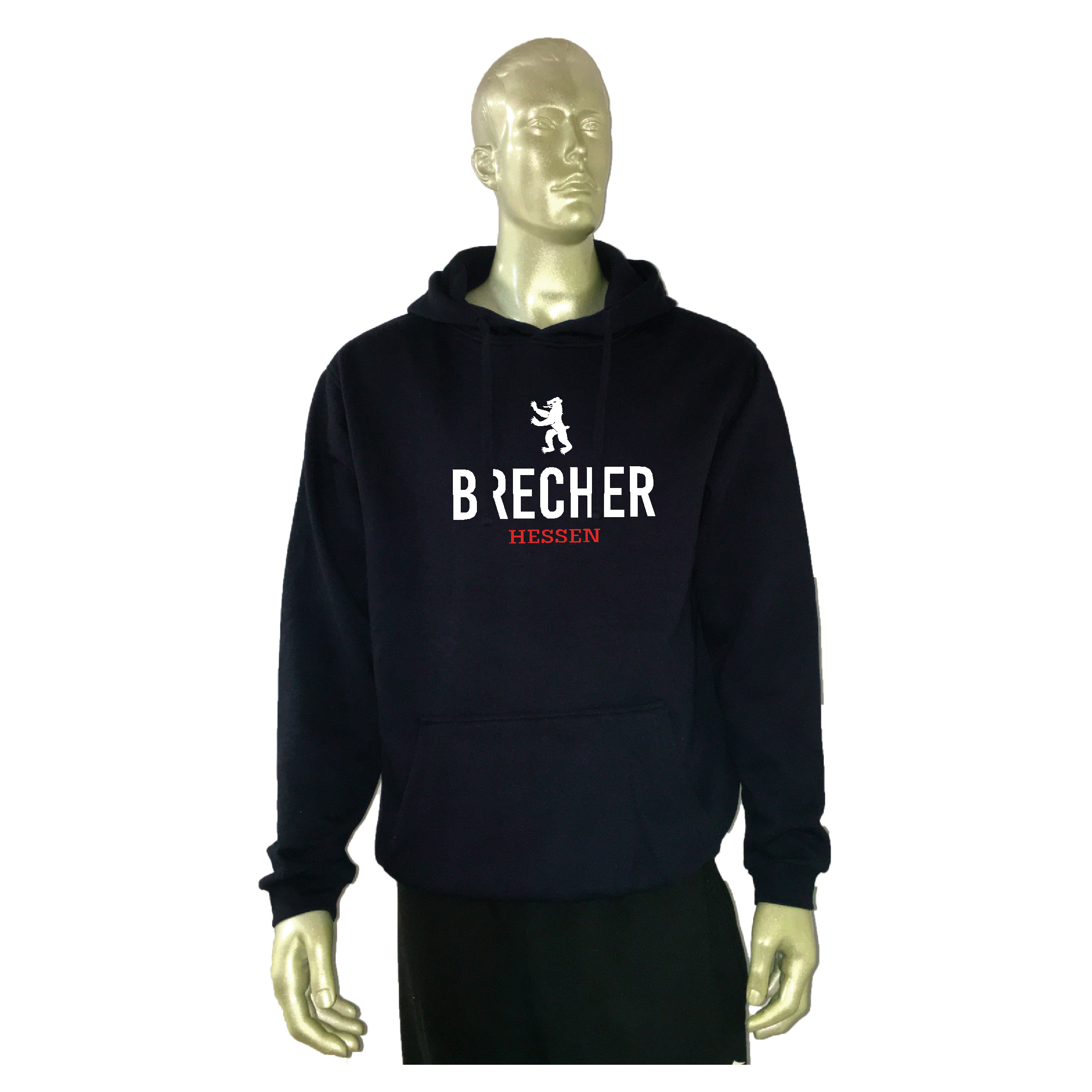 Hoodie "Brecher" Unisex ohne Bär navy (dunkelblau) 5XL