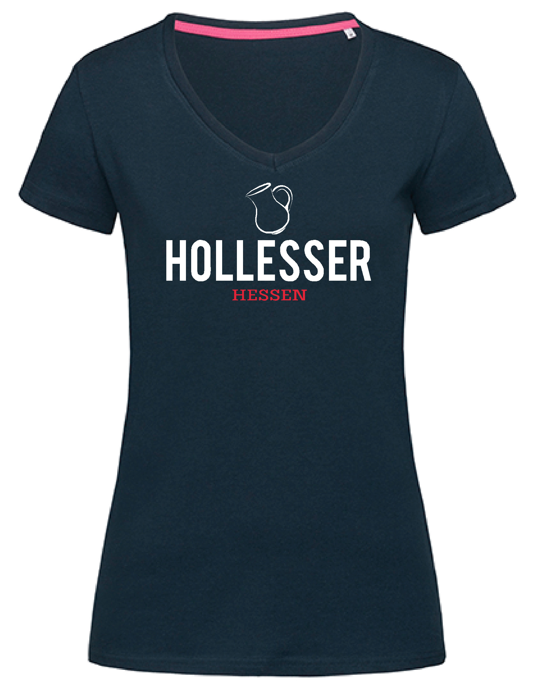 T-Shirt "Hollesser Original" Damen marina blue (dunkelblau)-Krug-XXL