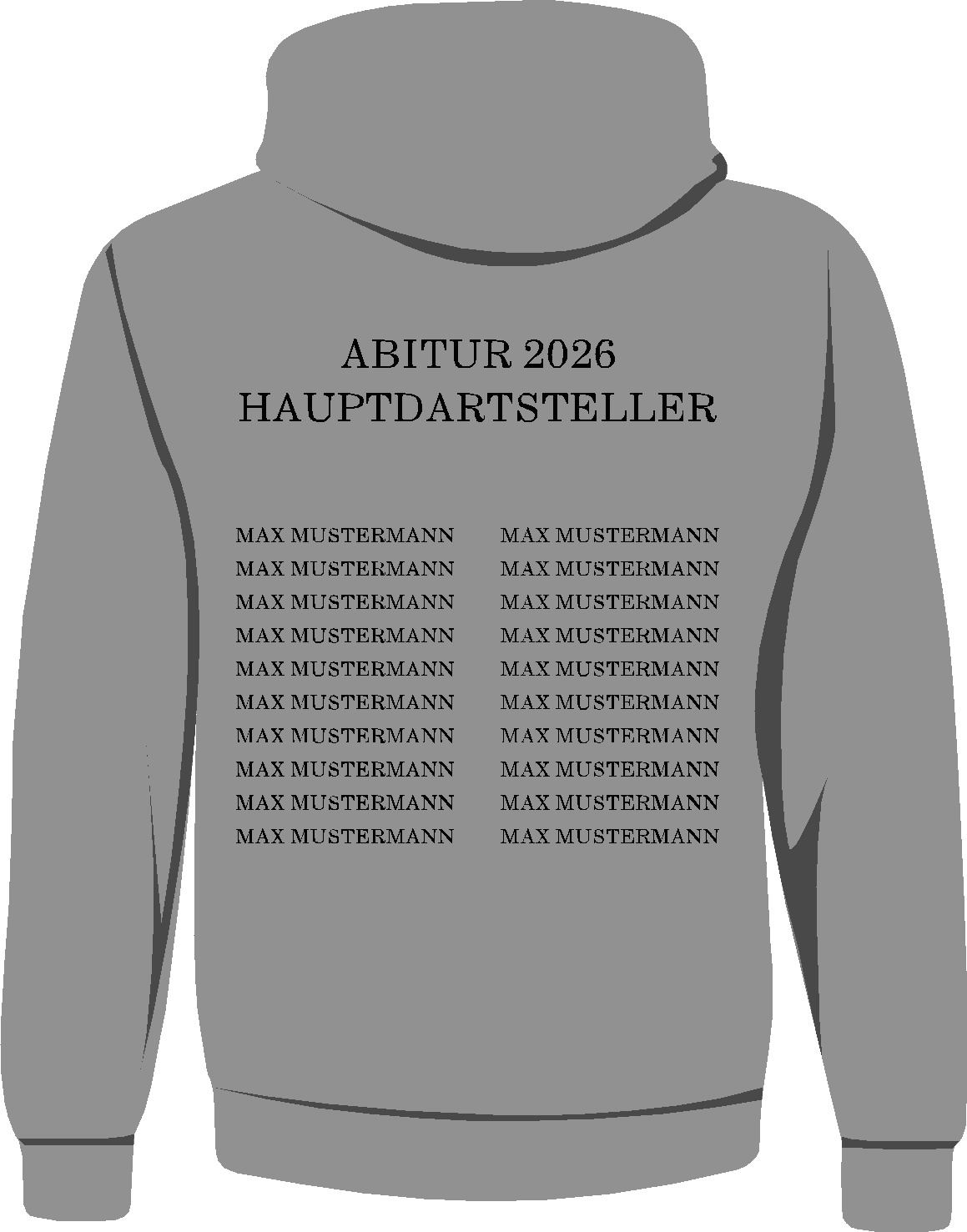 Hoodie "ABI/Abschluss falscher Film" Abitur-5XL-mit