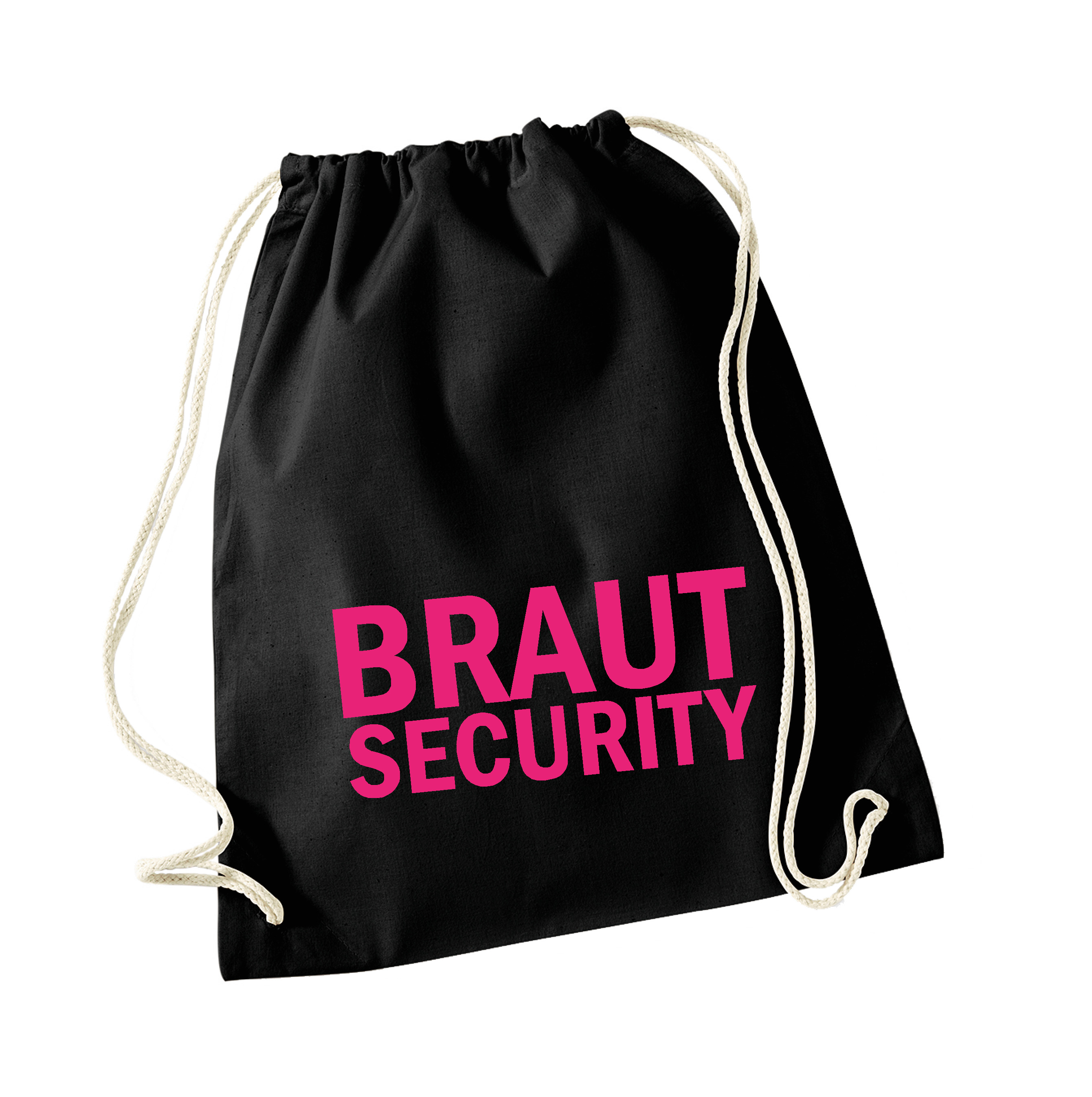 JGA Turnbeutel "Braut Security" Braut Security-Pink
