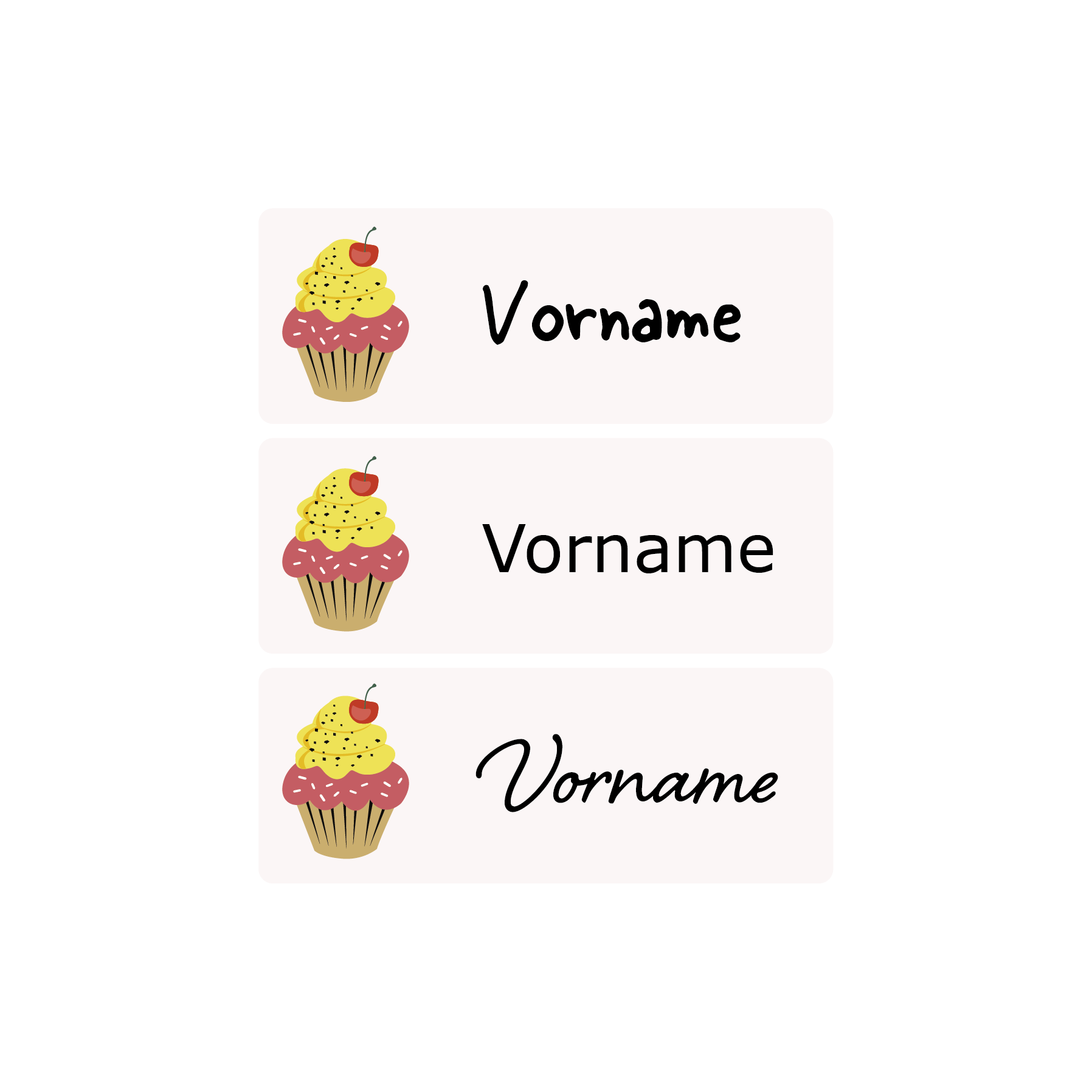 150 Namensaufkleber versch. Motive, Einschulung, Schule, Kita, Kiga, 3 Größen im Set: Delfin, Schreibschrift