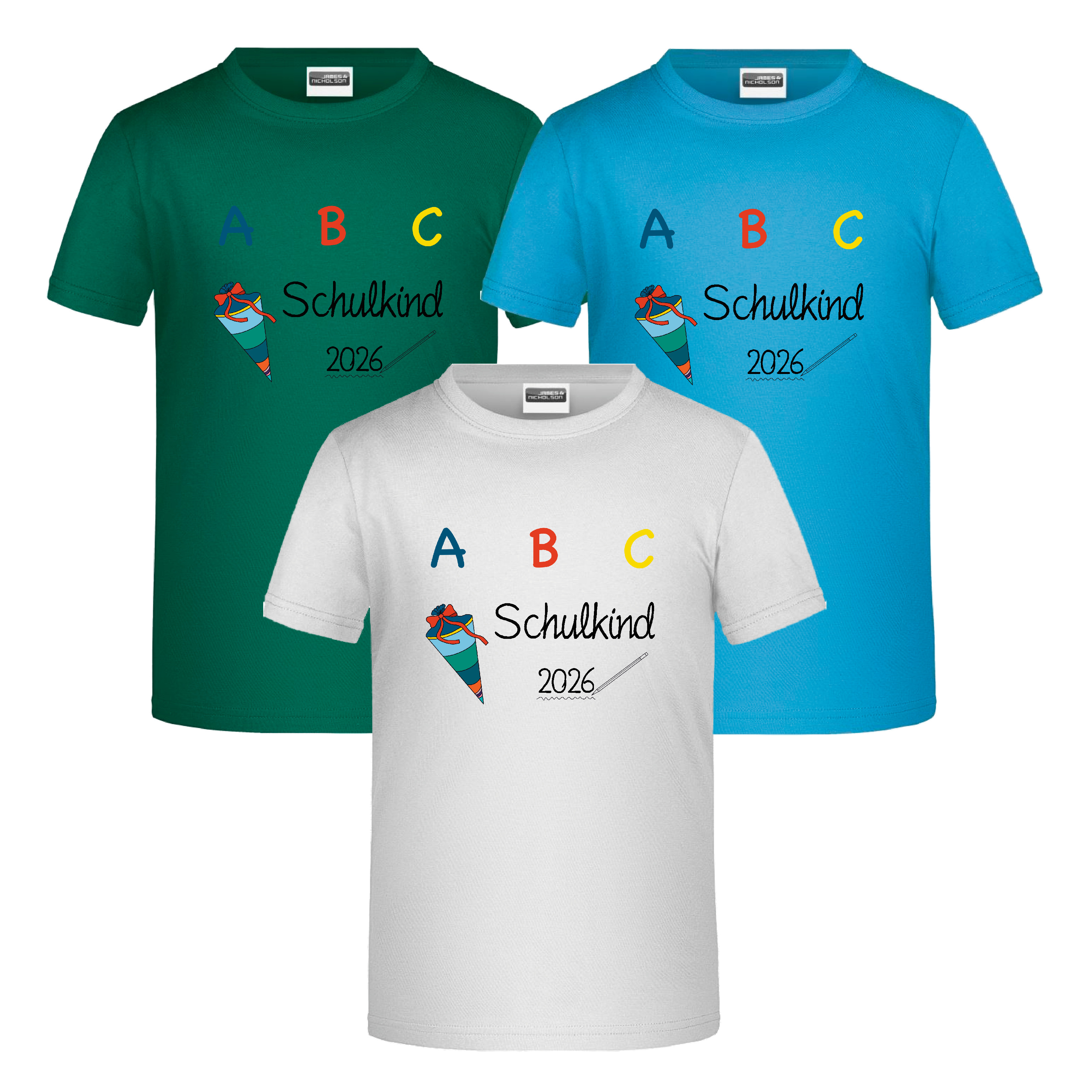 T-Shirt Kinder "Schulkind ABC"