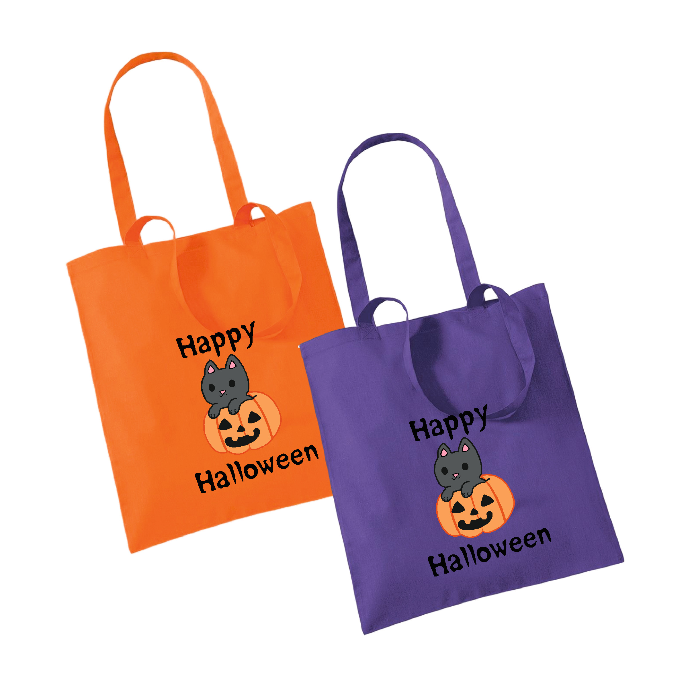 Halloween Jutebeutel "Pumpkitten"