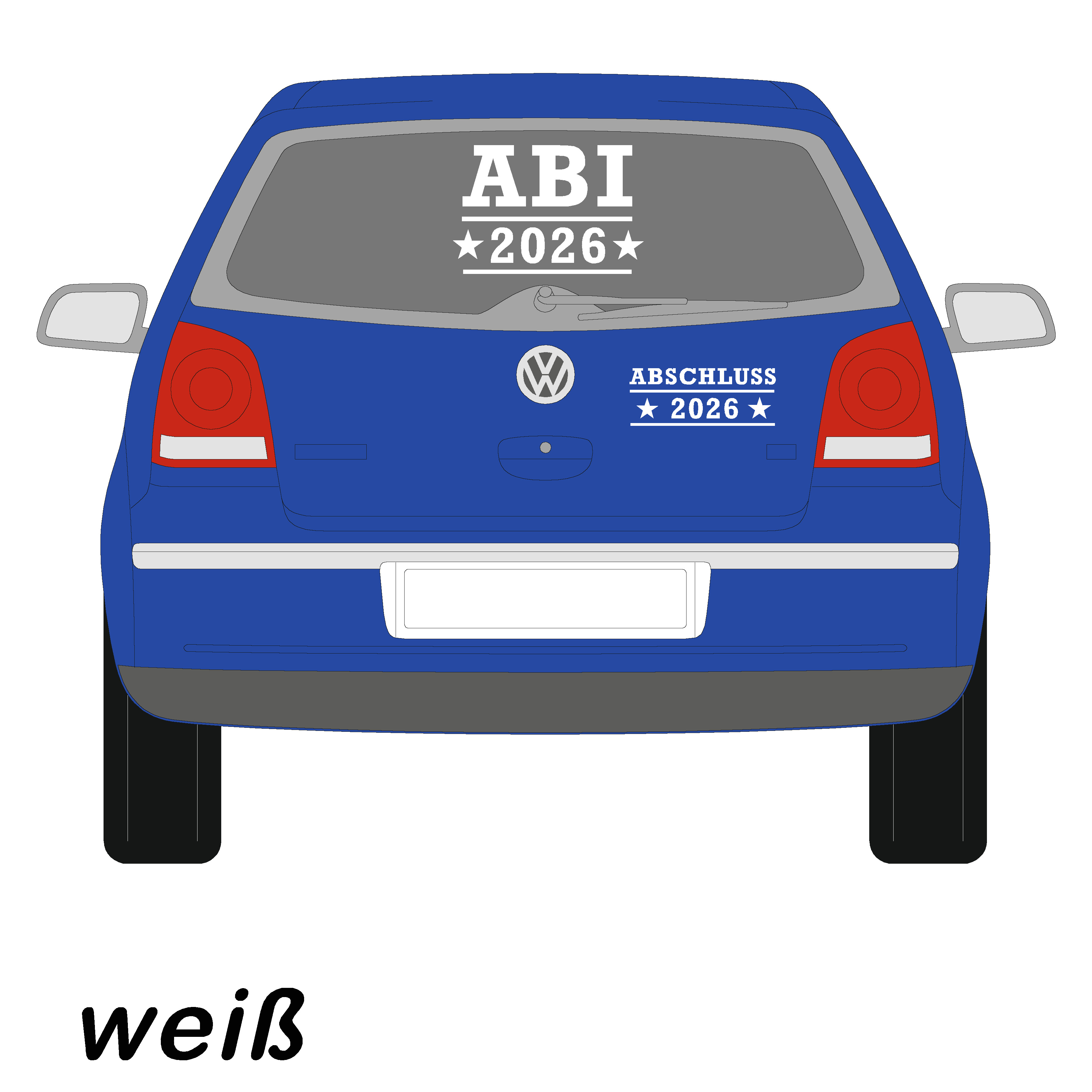 Autoaufkleber "Abi/Abschluss 2026"
