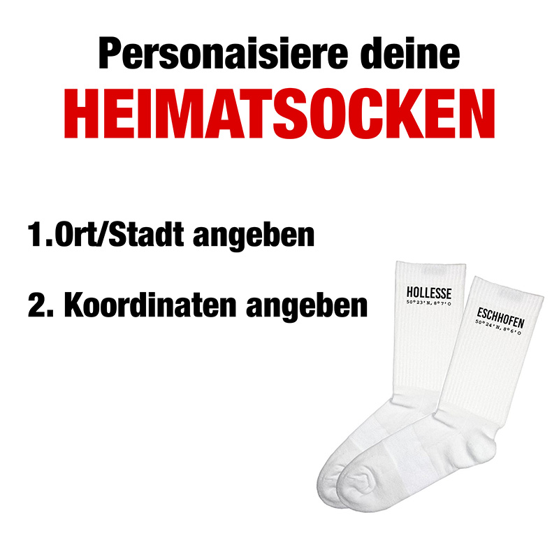 Heimatsocken Personalisiert 37-41