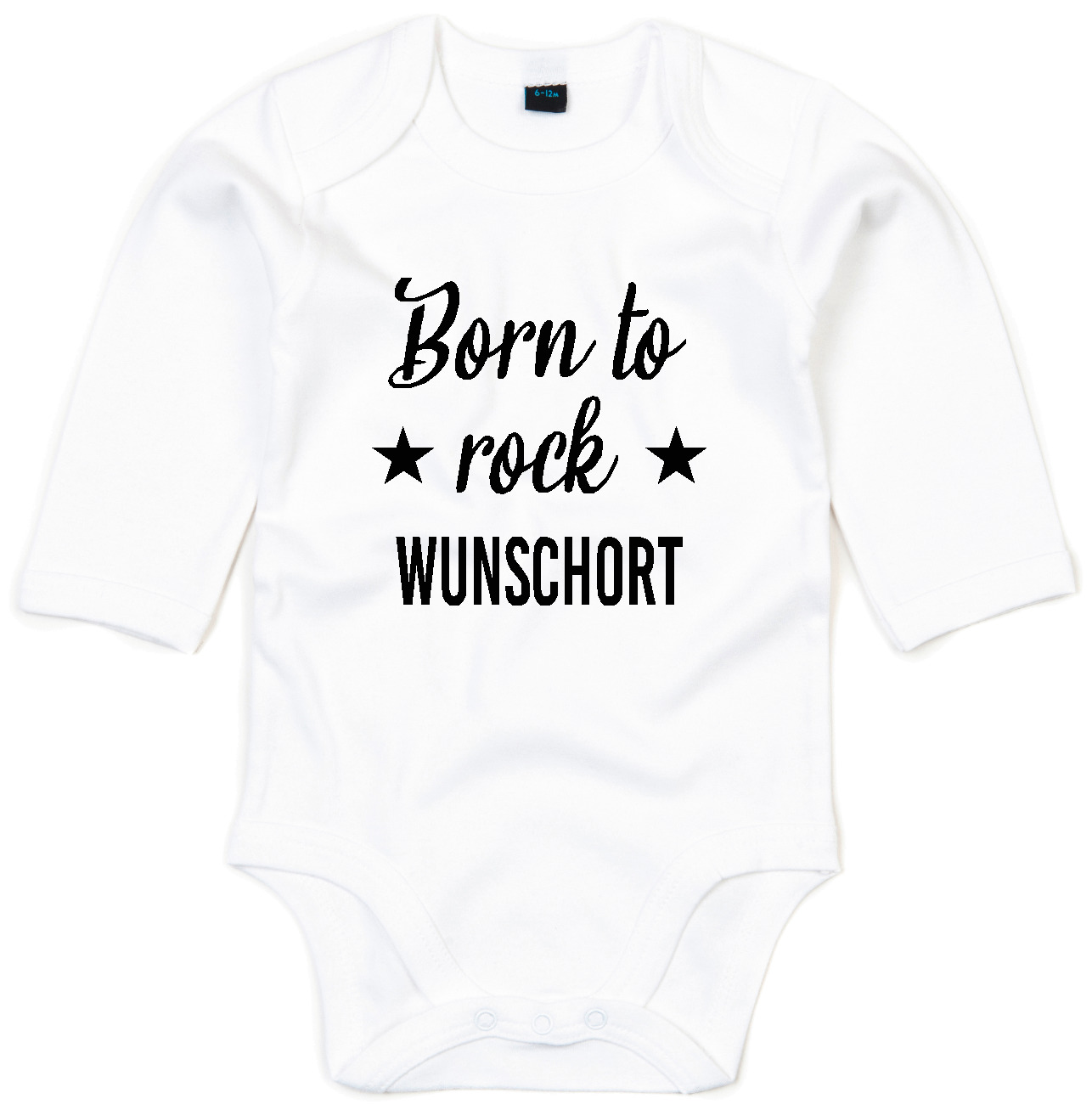 Babybody "Born to rock" personalisiert 12-18 Monate