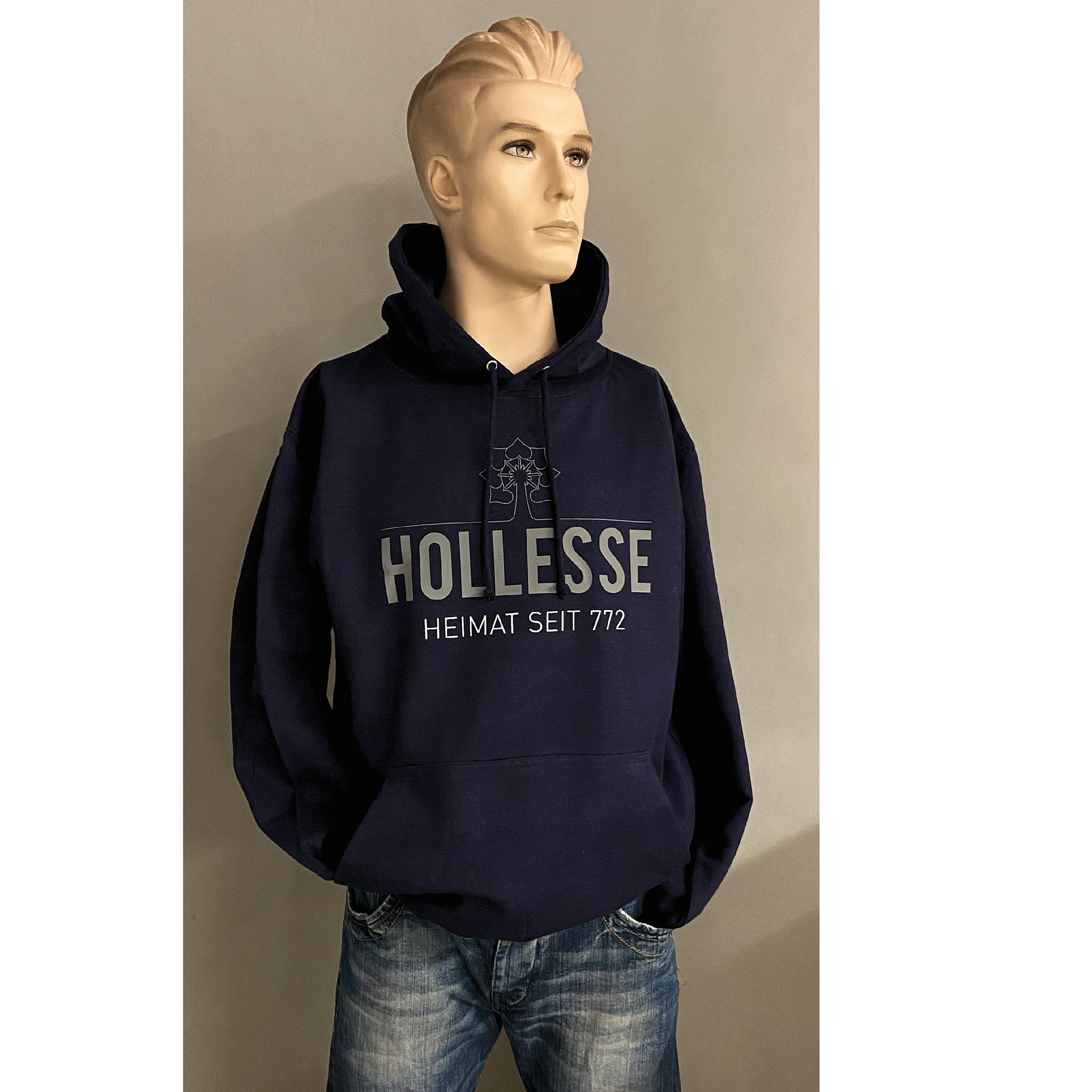 Offizieller HOLLESSER Jubiläums-Hoodie navy smoke 3XL