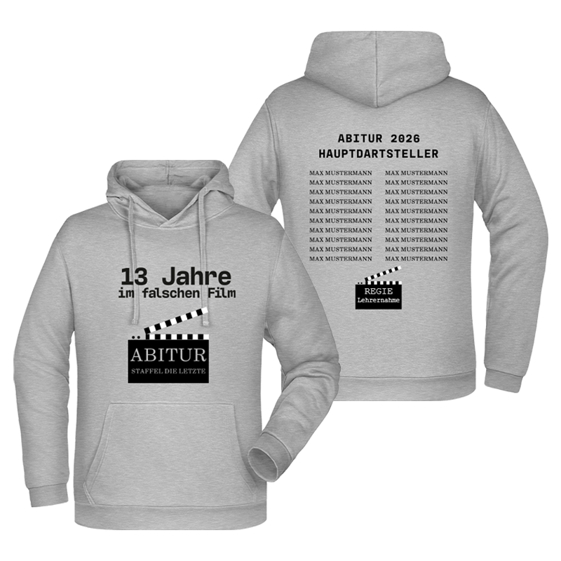 Hoodie "ABI/Abschluss falscher Film" Abitur-XL-mit