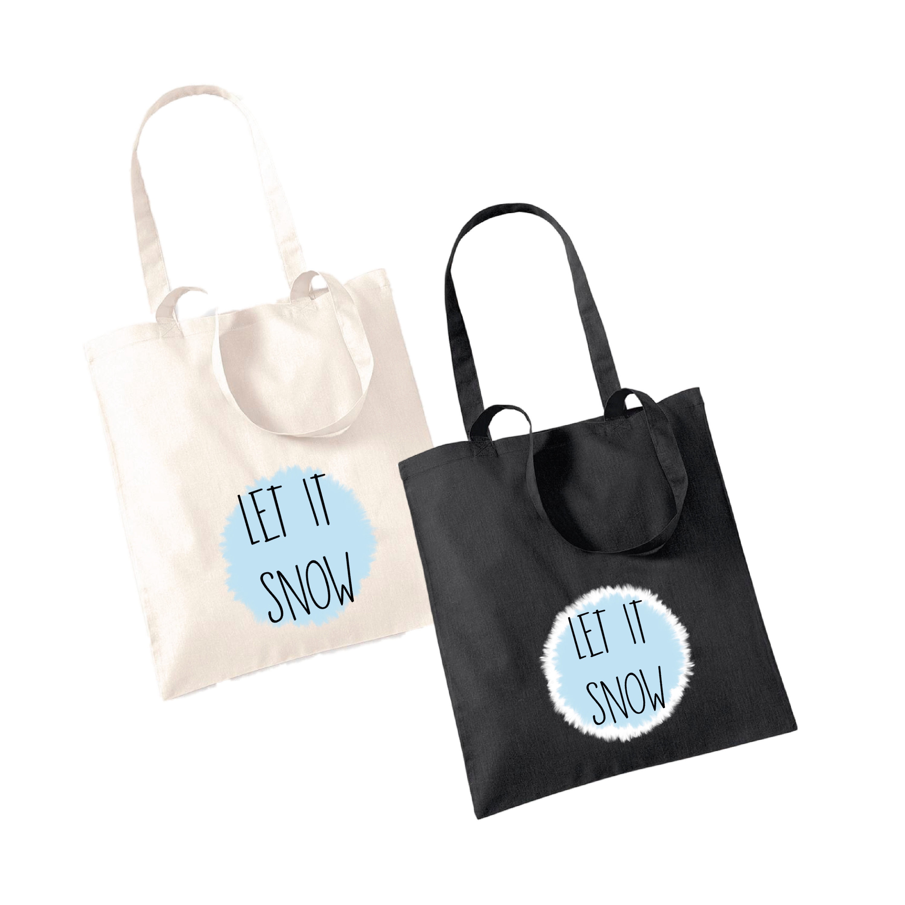 Jutebeutel Weihnachten "Let It Snow"