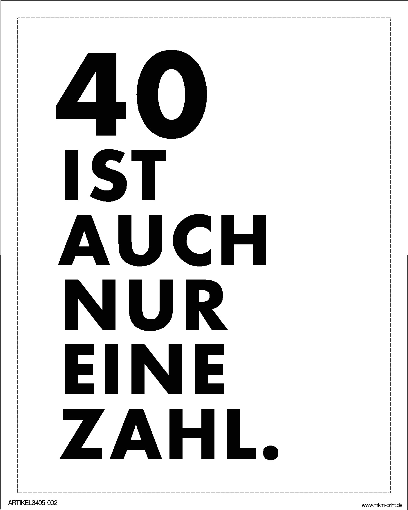 Flaschensticker "_ ist auch nur eine Zahl"