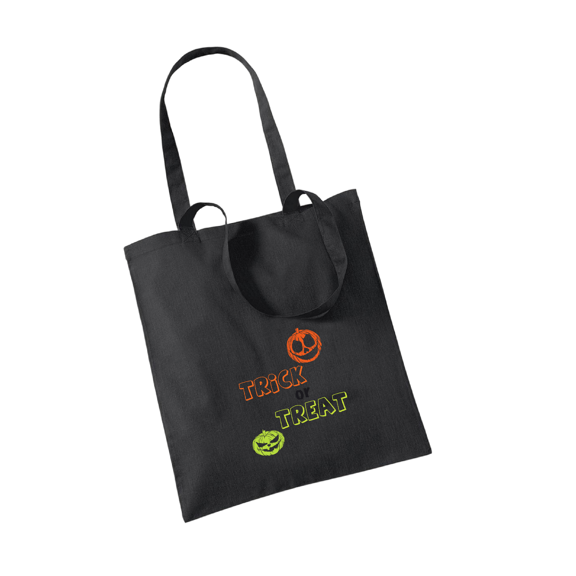 Halloween Jutebeutel "Trick or Treat" schwarz