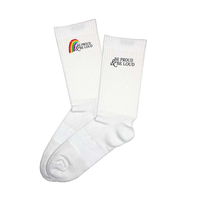 Pride Socken - Be Proud & Be Loud 42-46 Bunt