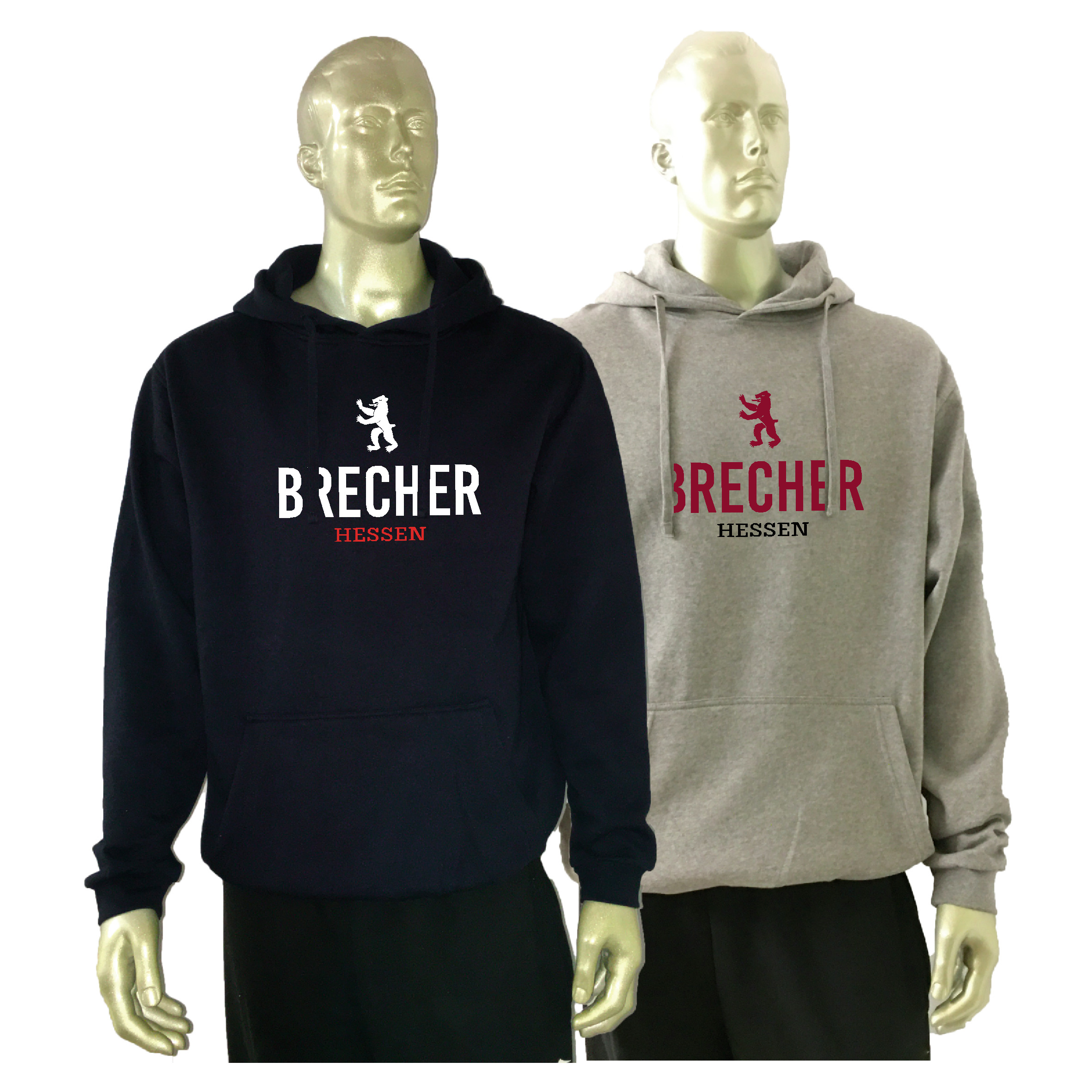 Hoodie "Brecher" Unisex ohne Bär navy (dunkelblau) 5XL