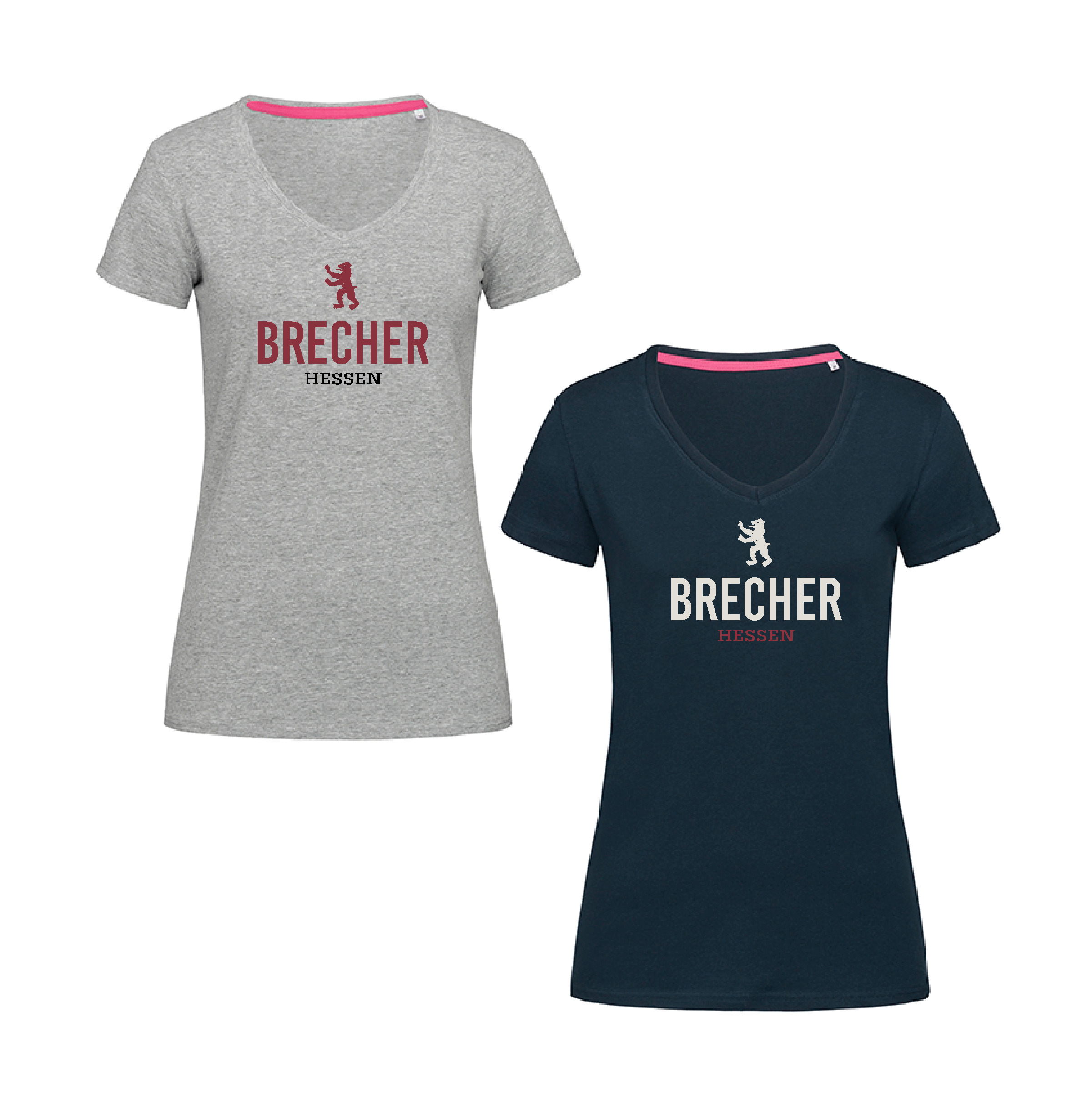 T-Shirt "Brecher" Damen marina blue (dunkelblau)-mit Bär-XXL