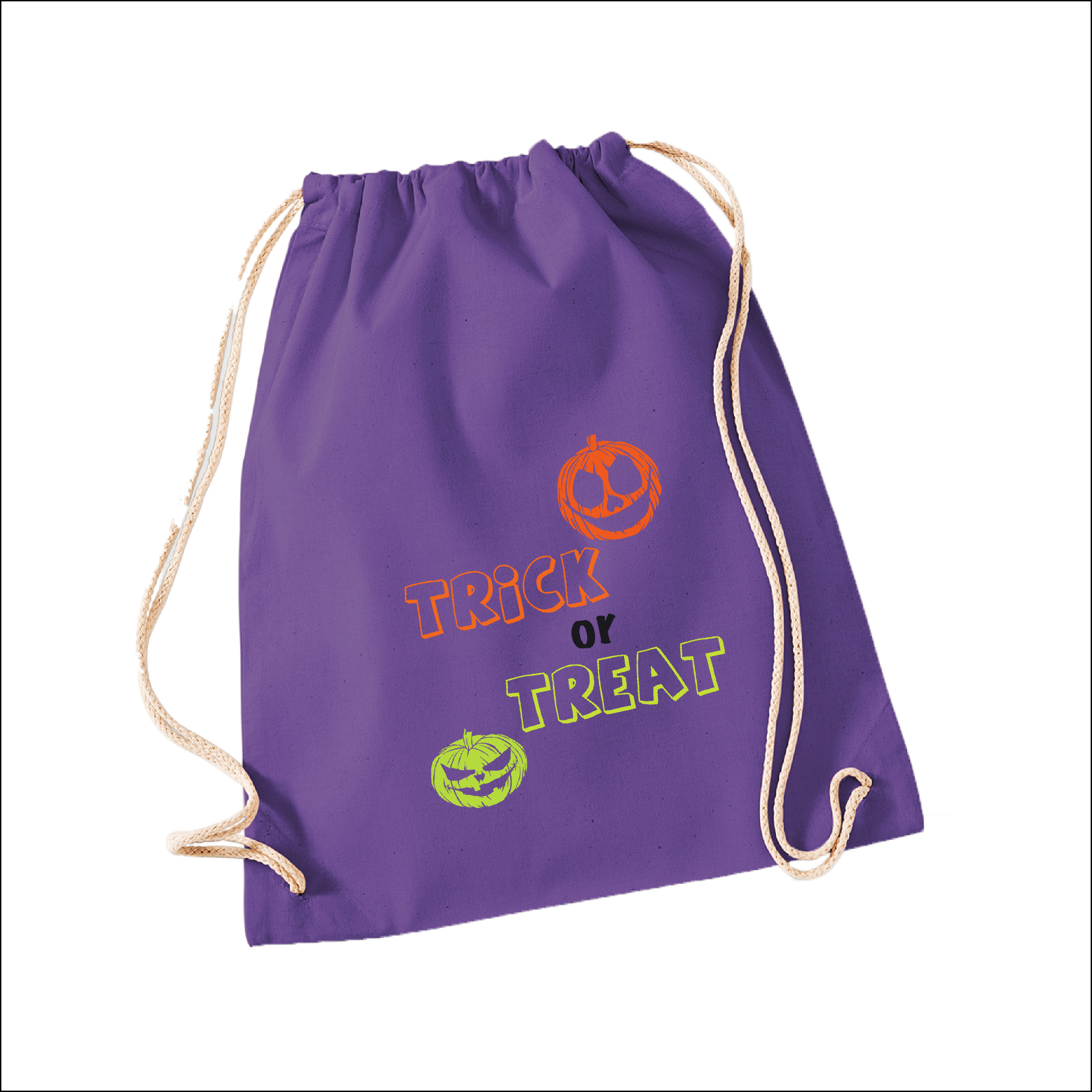 Halloween Turnbeutel "Trick or Treat" lila
