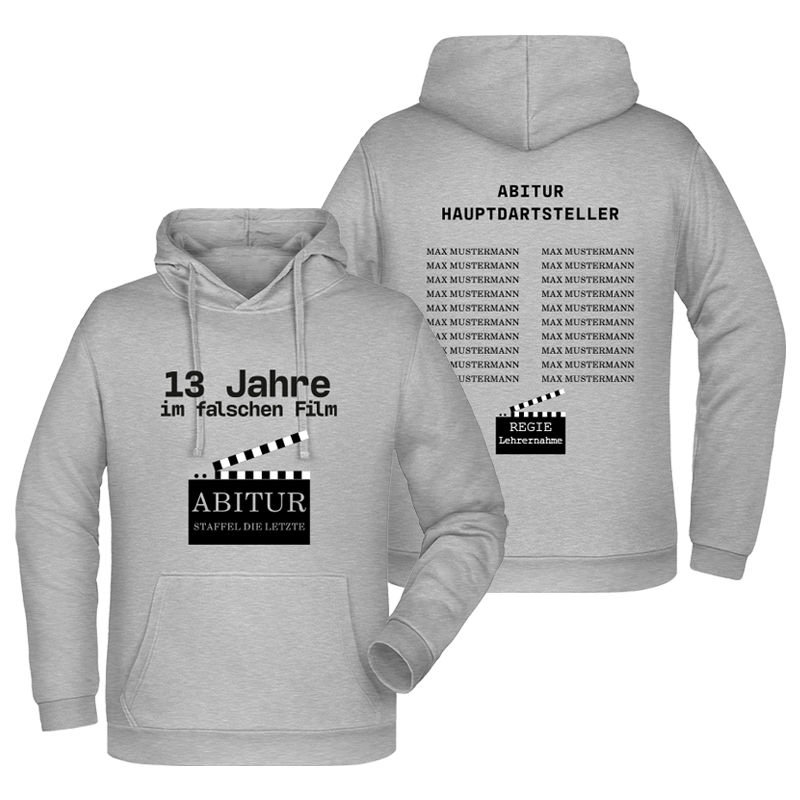 Hoodie "ABI/Abschluss falscher Film" Abitur-5XL-ohne