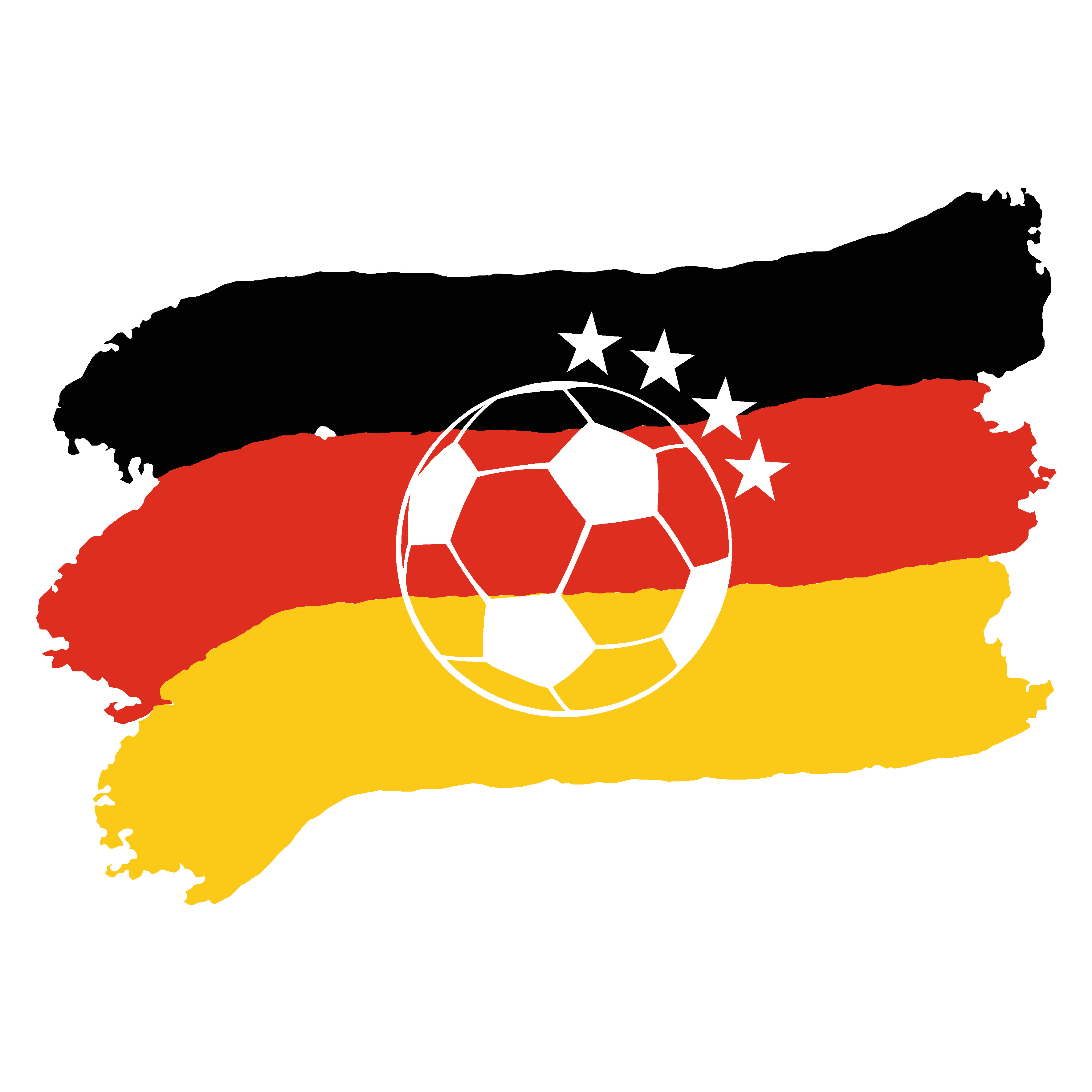 T-Shirt "Fußball, 4 Sterne, Deutschlandflagge", Kinder XXL (158/164)
