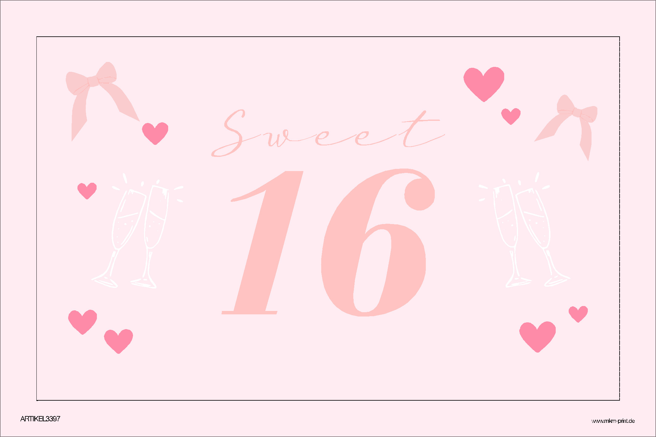 Flaschensticker "Sweet 16"