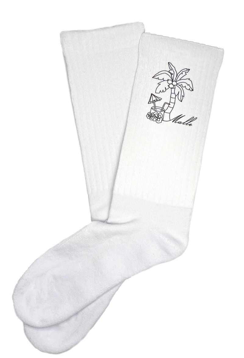 Malle Palmen Socken s/w 42-46