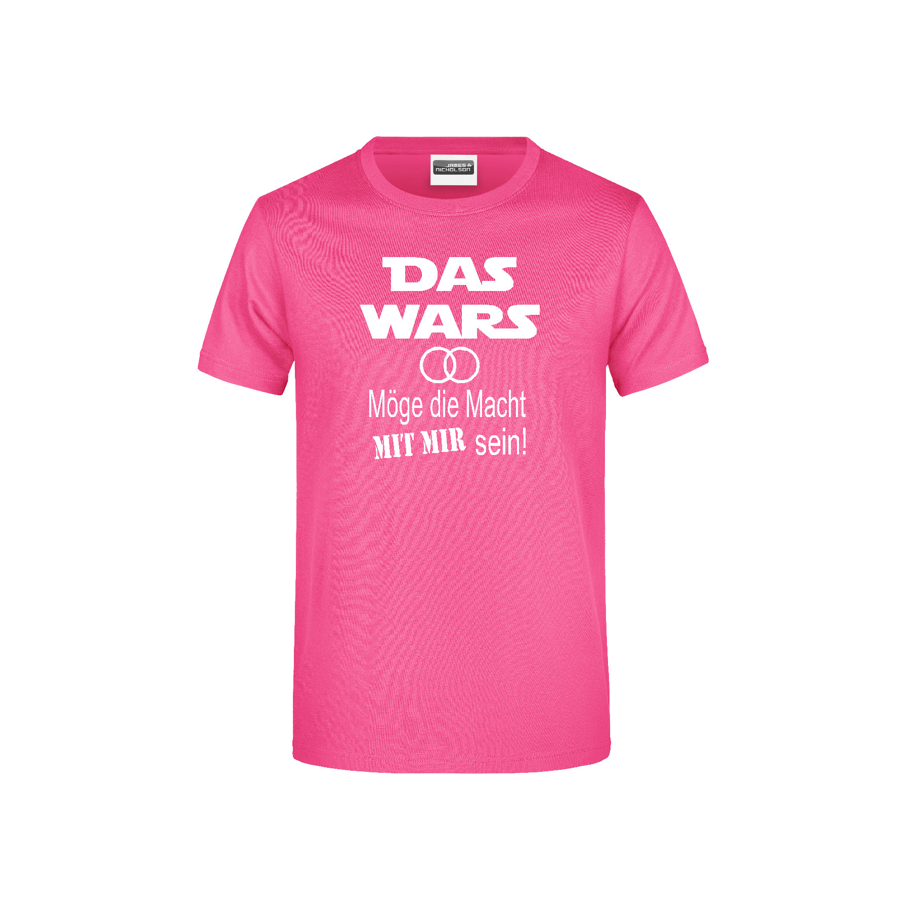 JGA T-Shirt "DAS WARS" pink-"Mit mir" (Braut/Bräutigam)-5XL Unisex