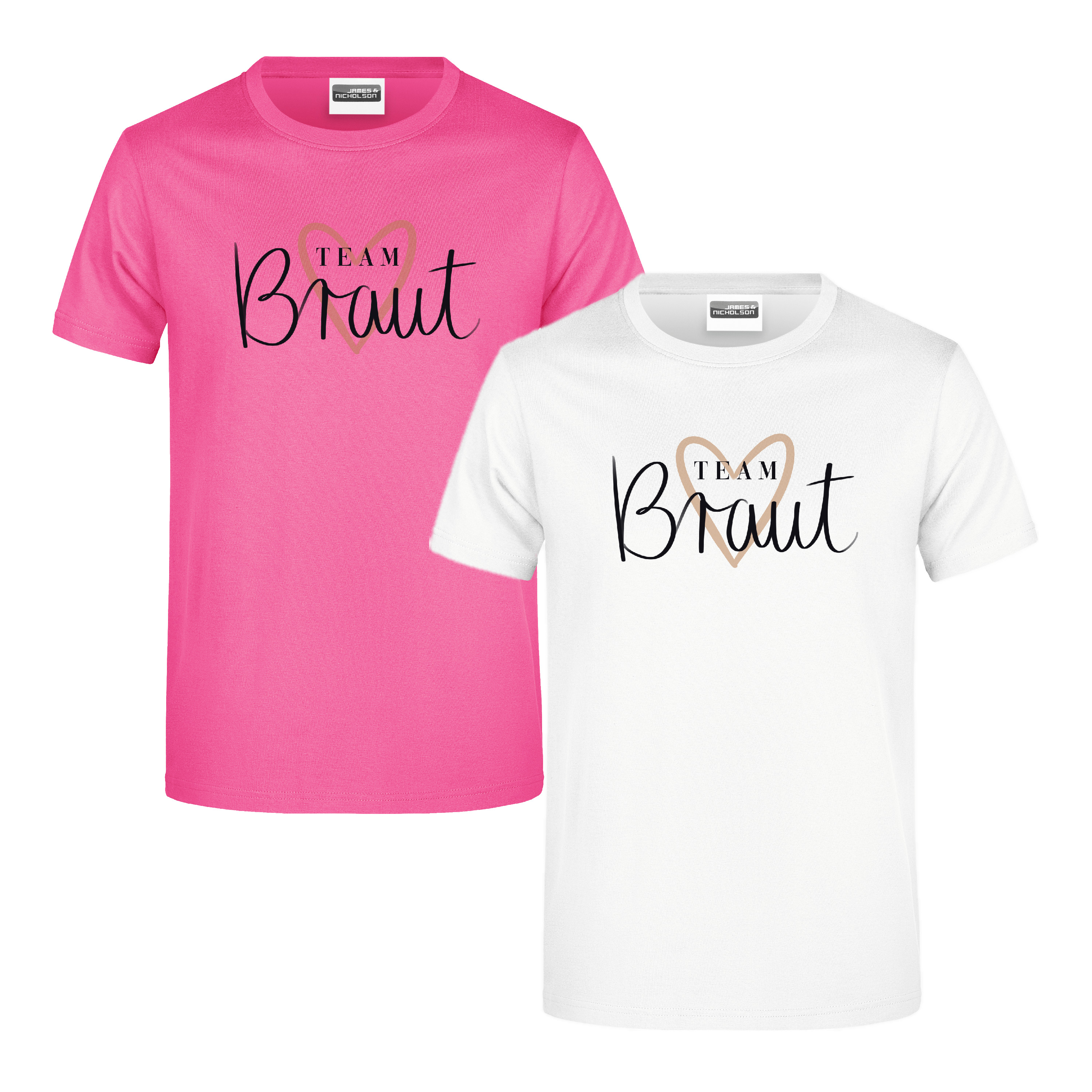 T-Shirt JGA "Team Braut Herz"