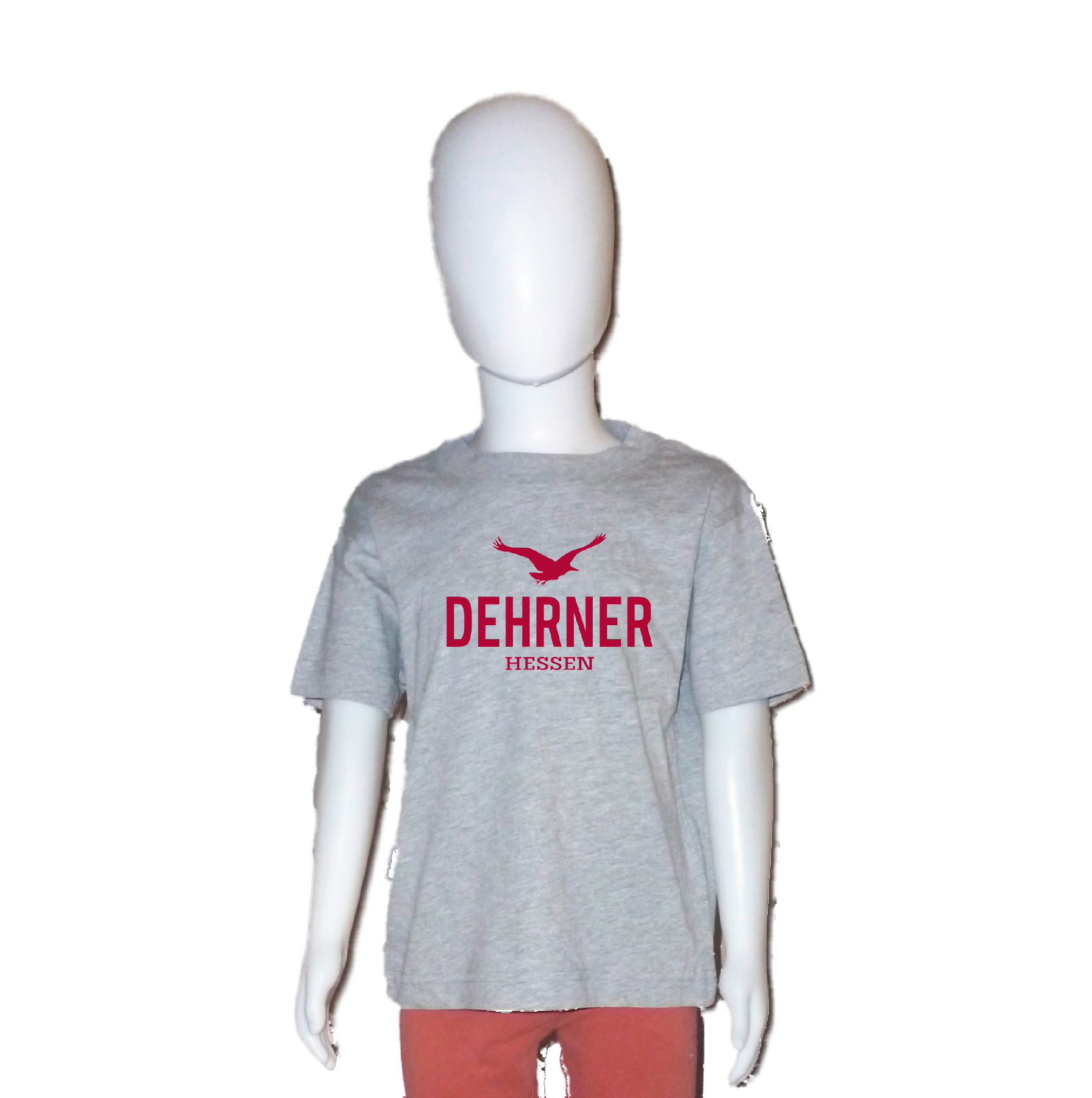 T-Shirt "Dehrner" Kinder heather grey (grau meliert) XXL (158/164)