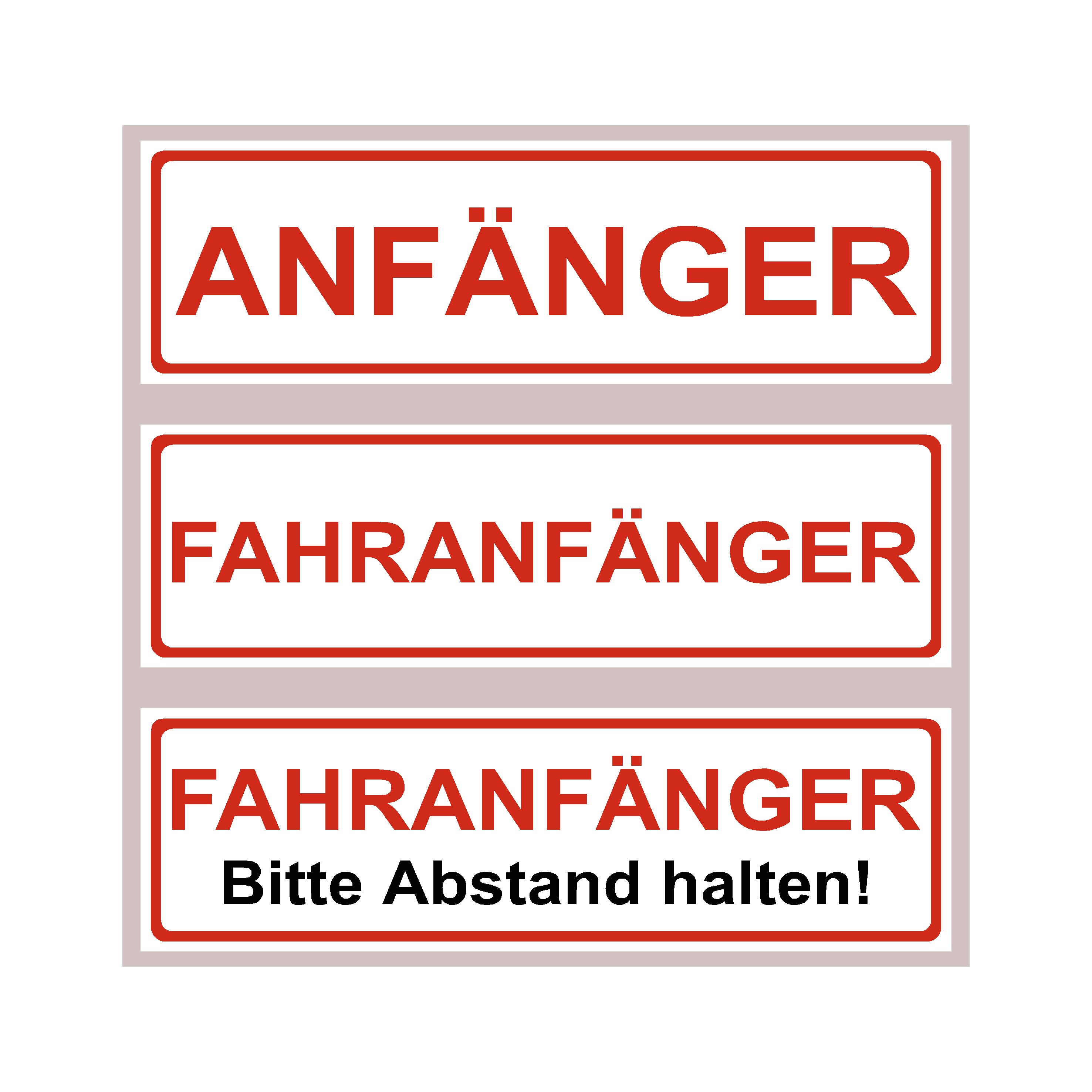 Magnetschild "Anfänger", Fahranfänger, Automagnet