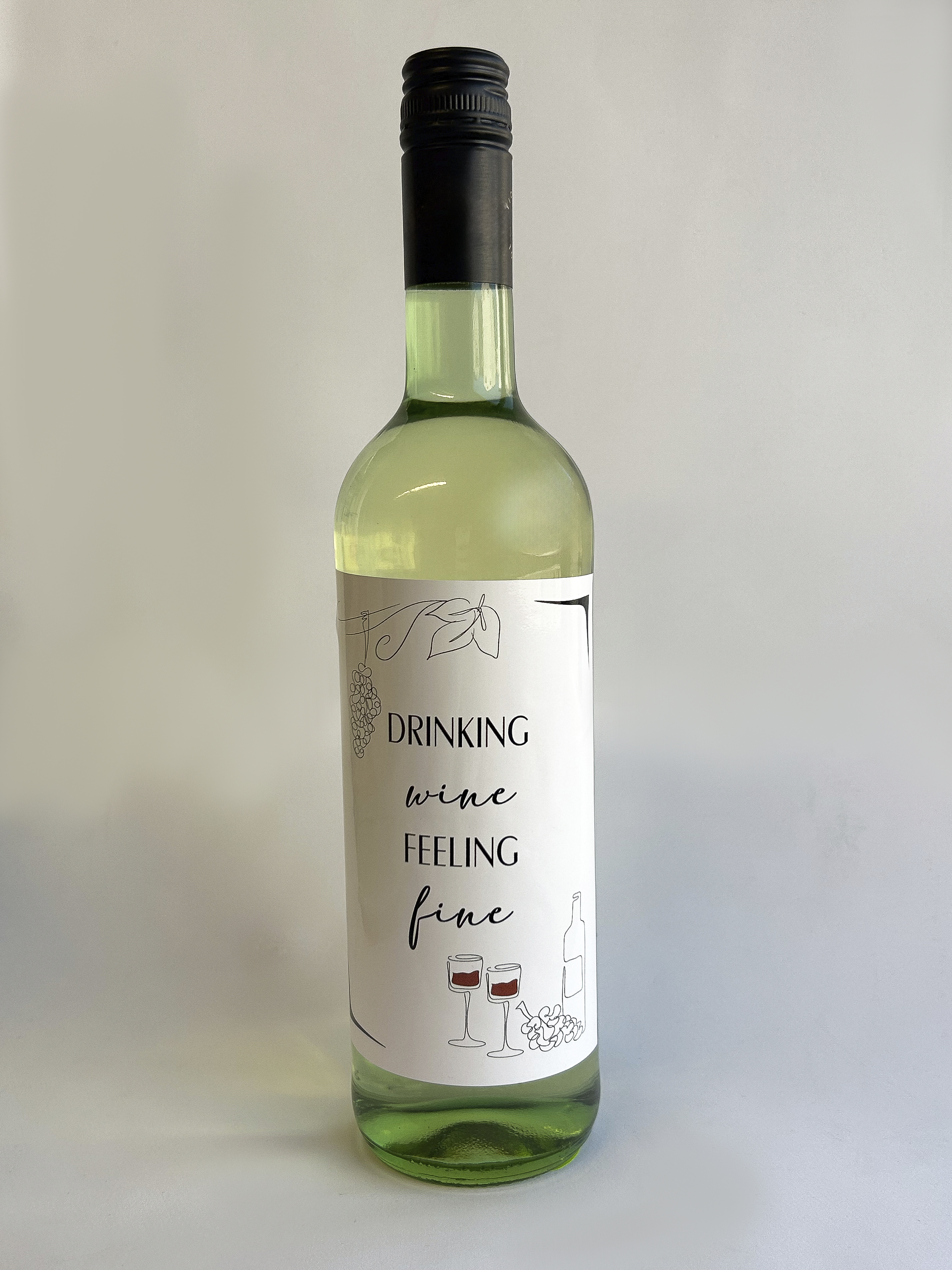 Flaschensticker für Weinliebhaber Quer (12x8cm) Ageing like fine wine