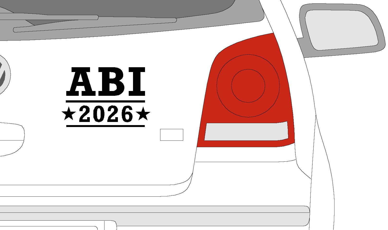 Autoaufkleber "Abi/Abschluss 2026"