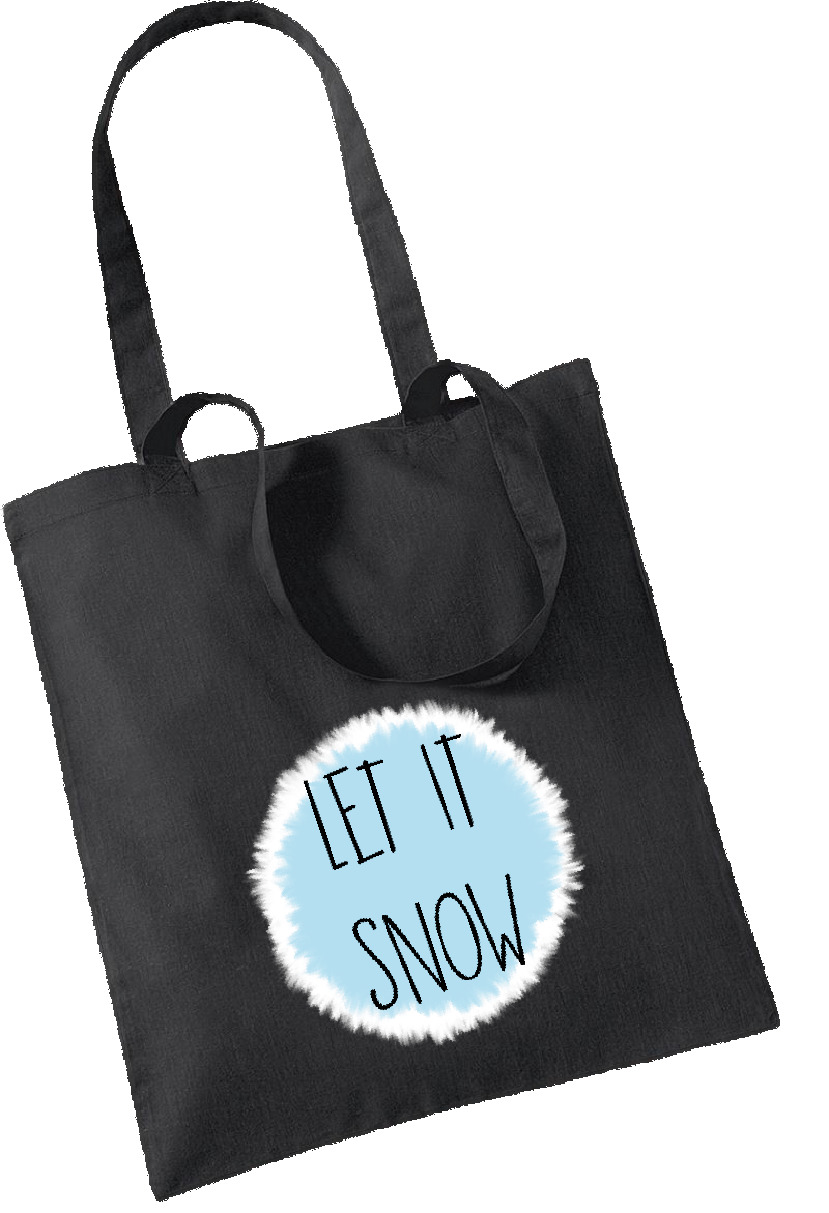 Jutebeutel Weihnachten "Let It Snow"