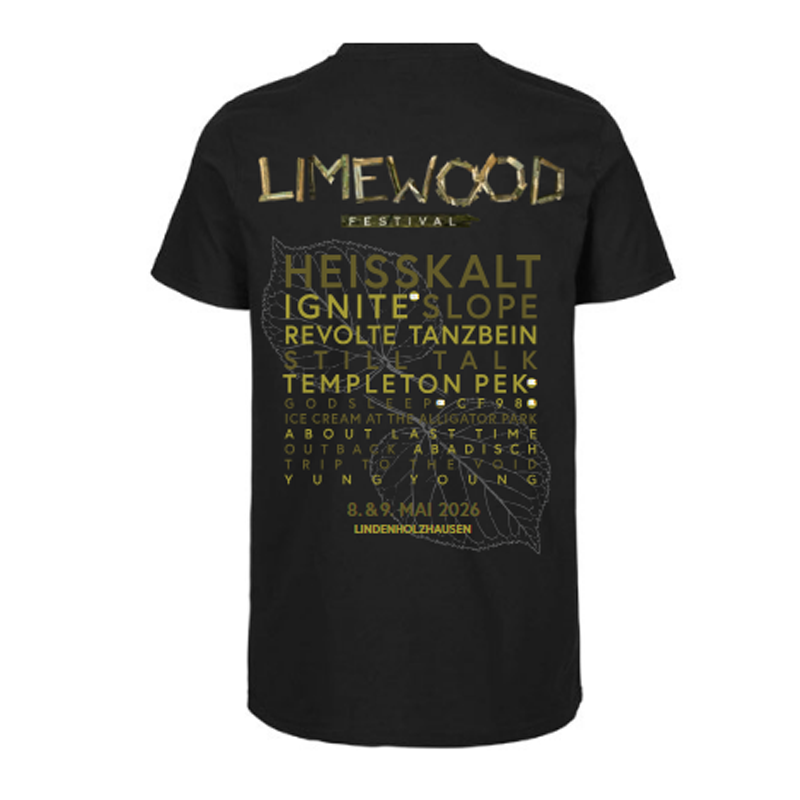 T-Shirt Limewood Line-Up 2026 schwarz Druck bunt 3XL