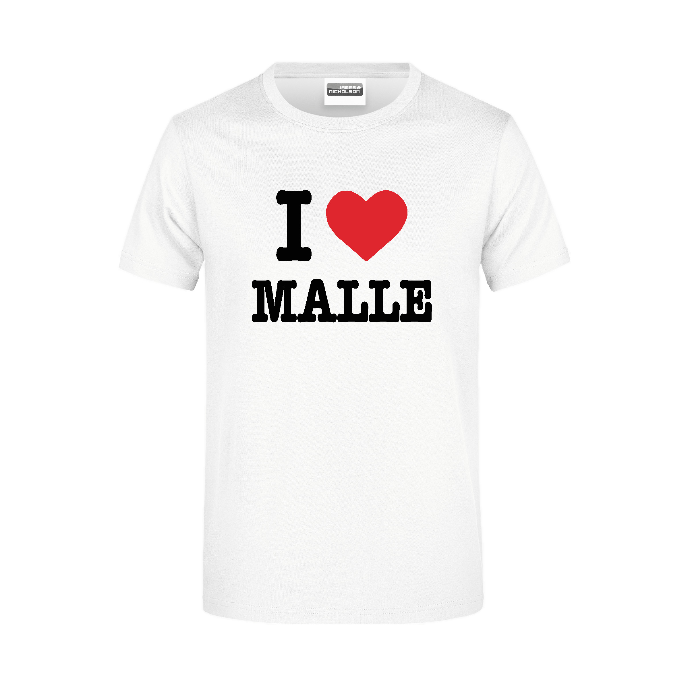 T-Shirt "I love Malle" Herren 5XL white (weiß)
