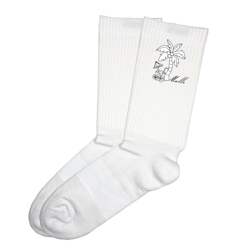Malle Palmen Socken s/w 42-46