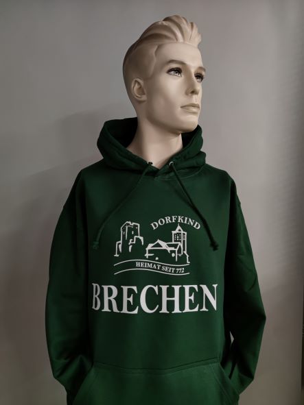 Brechen Unisex Hoodie Jubiläum Bottle Green 3XL