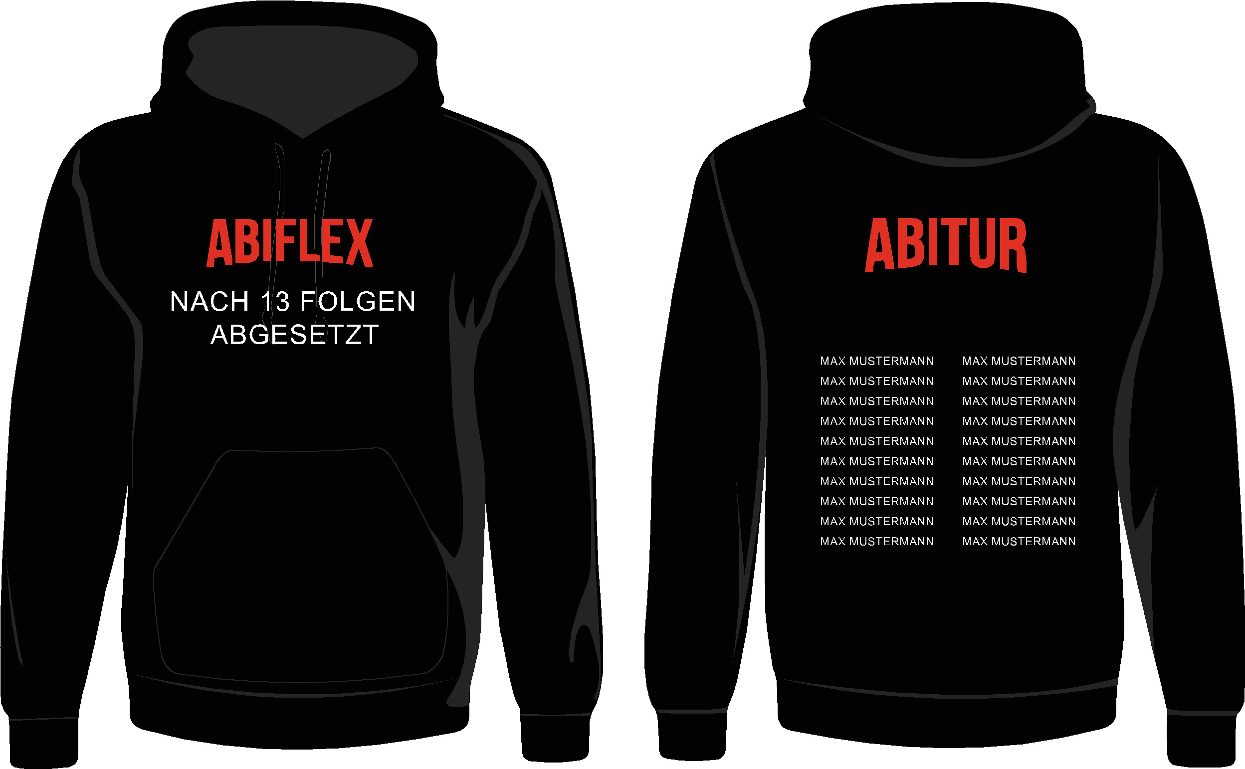 Hoodie "Abiflex" 13 Folgen-5XL-ohne