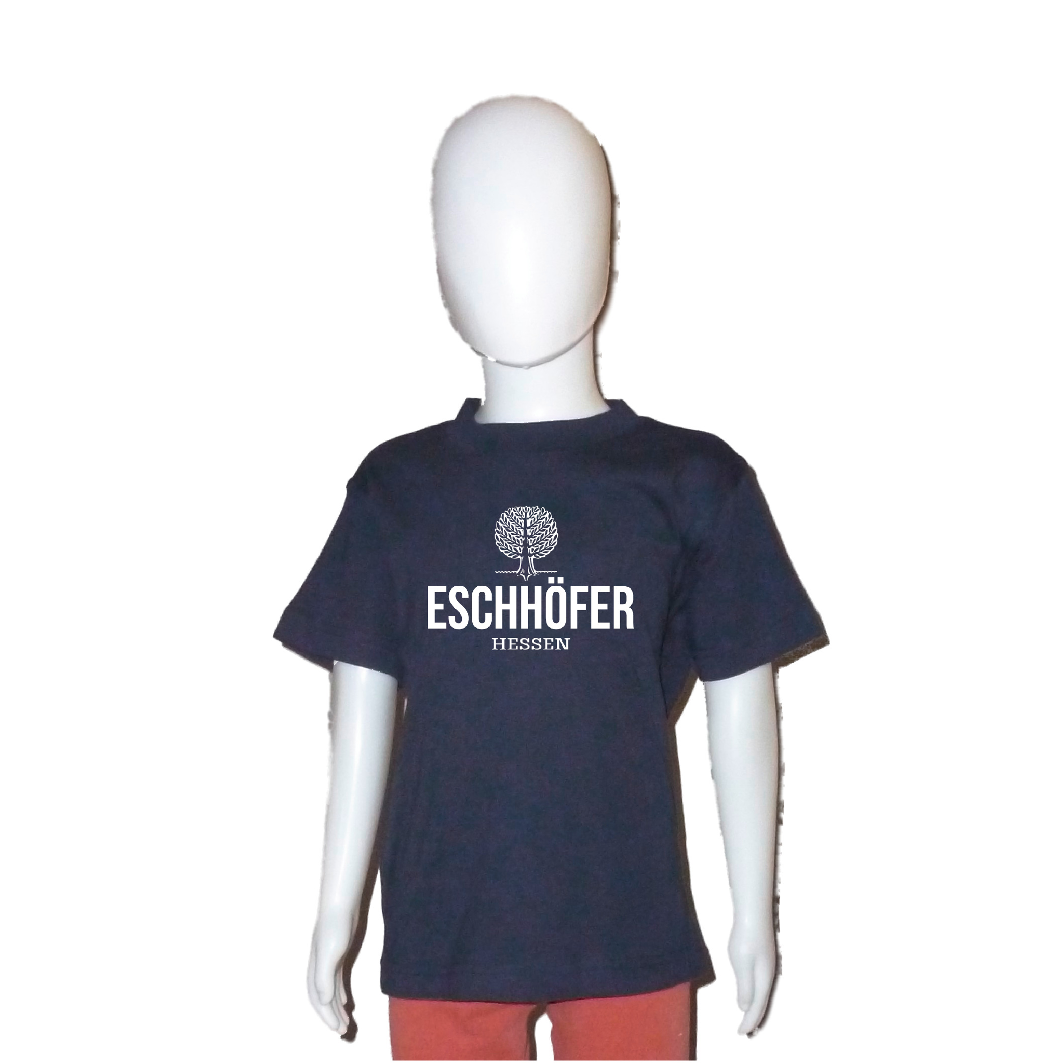 T-Shirt "Eschhöfer" Kinder navy (dunkelblau), Druck weiß, XXL (158/164)