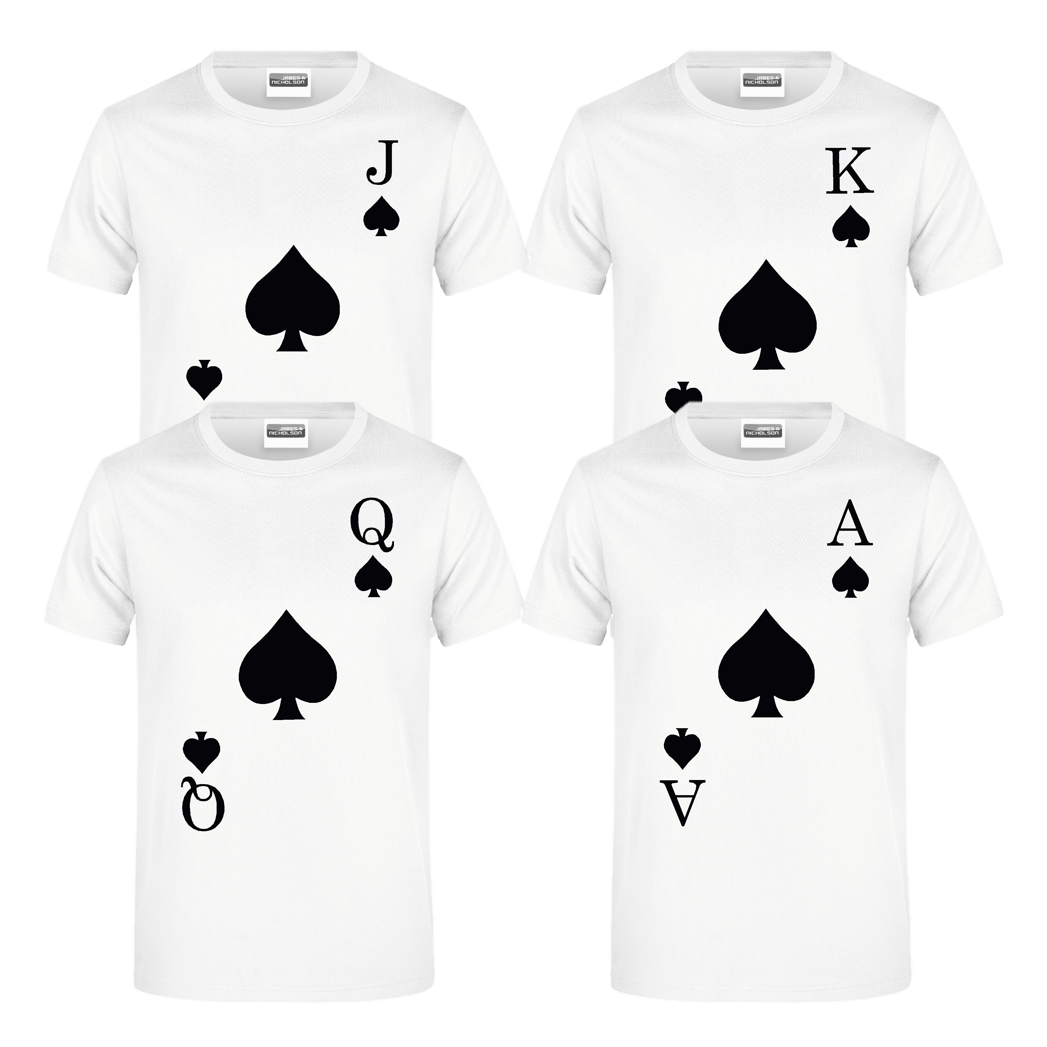 T-Shirt "Spielkarten" - Pik König 5XL