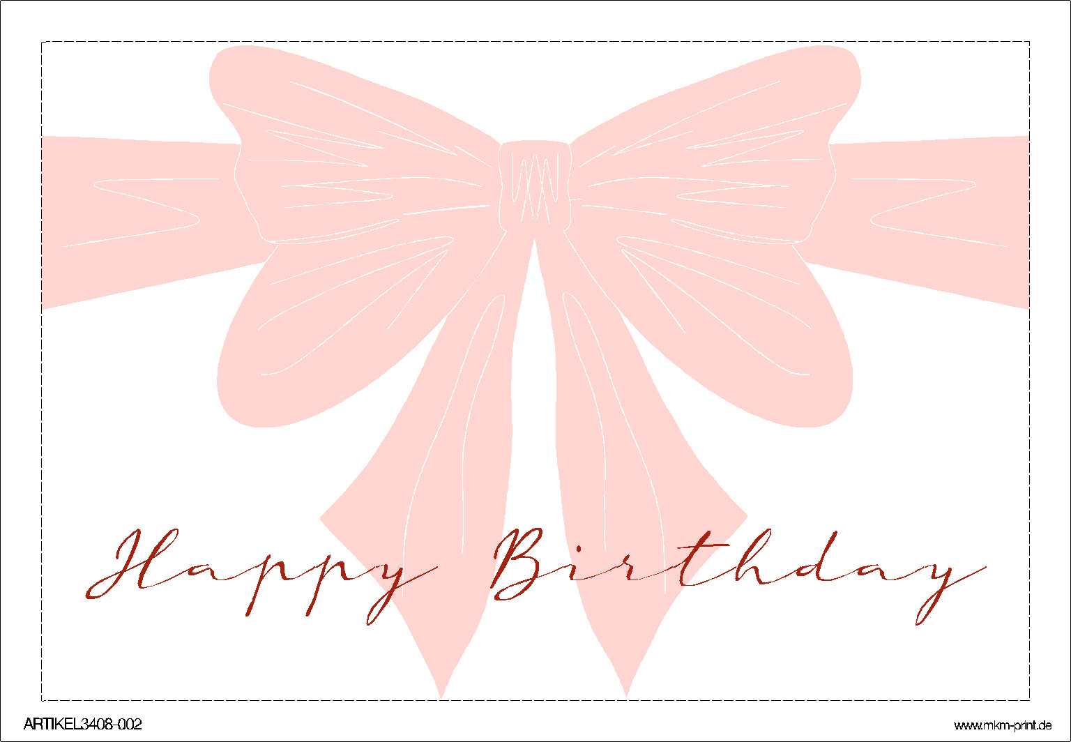 Flaschensticker "Happy Birthday Schleife"