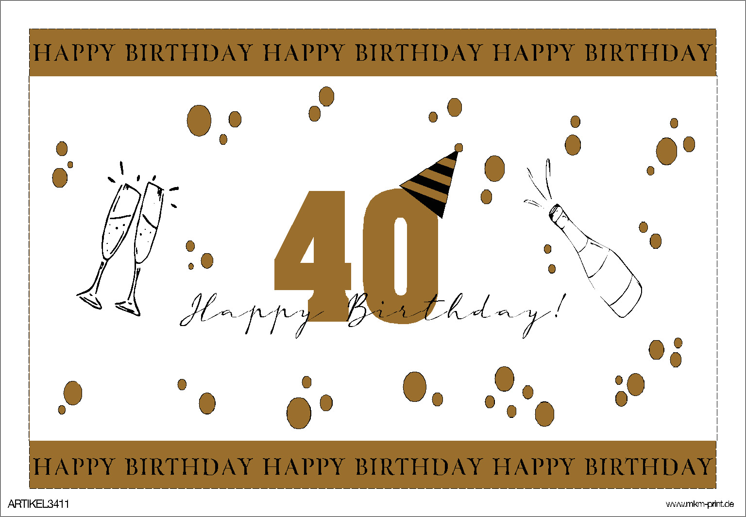 Flaschensticker 40. Geburtstag