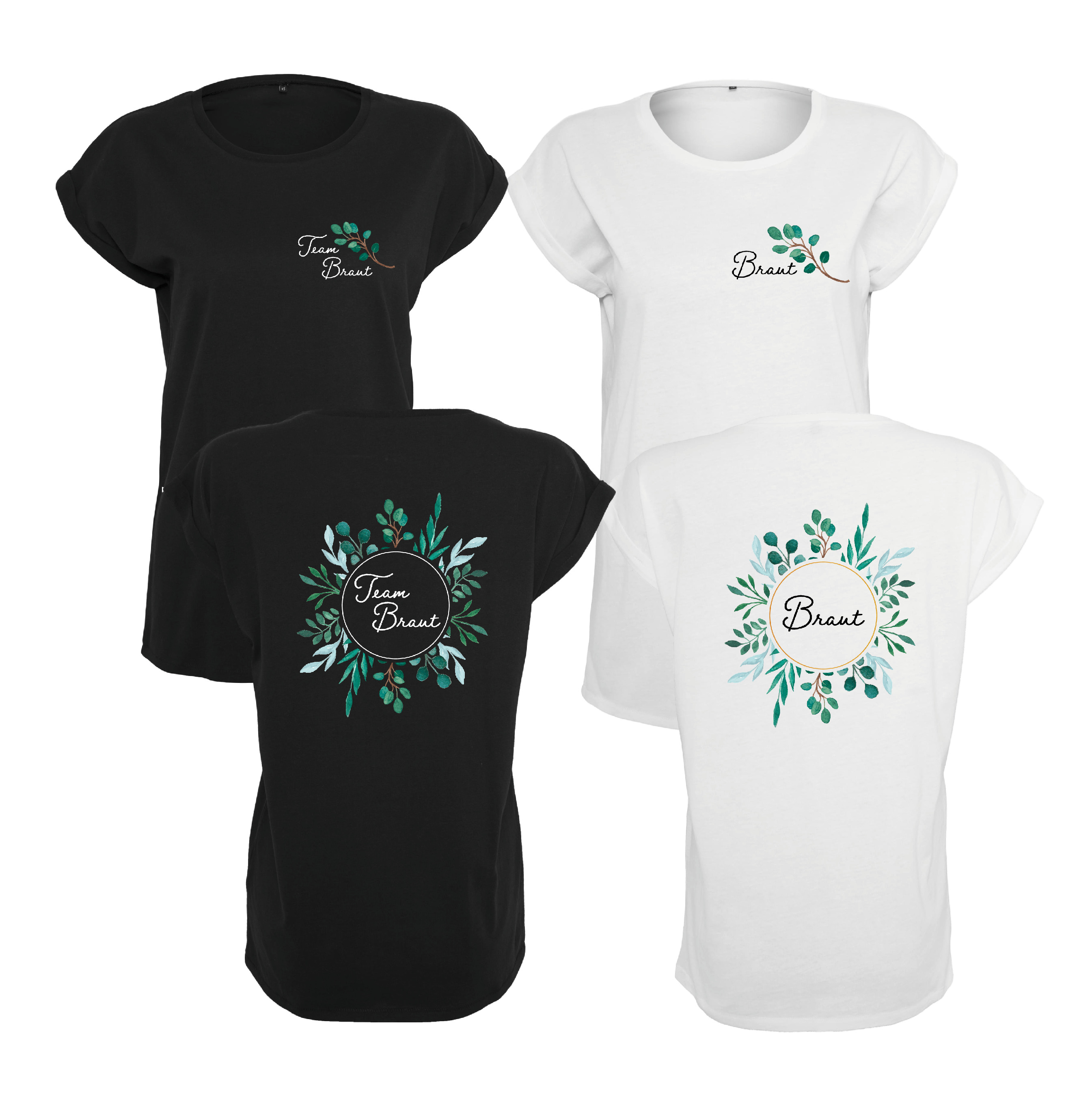 JGA T-Shirt "Blumenkranz" boho